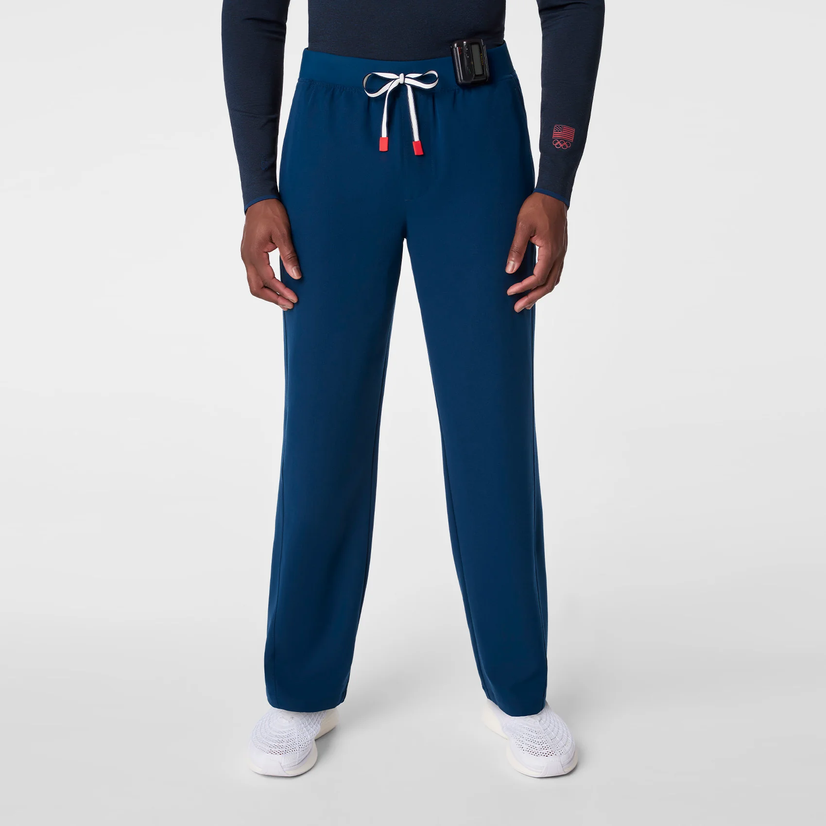 men's Team USA Blue FIGS x Team USA Relaxed Straight Leg - Tall Scrub Pant
