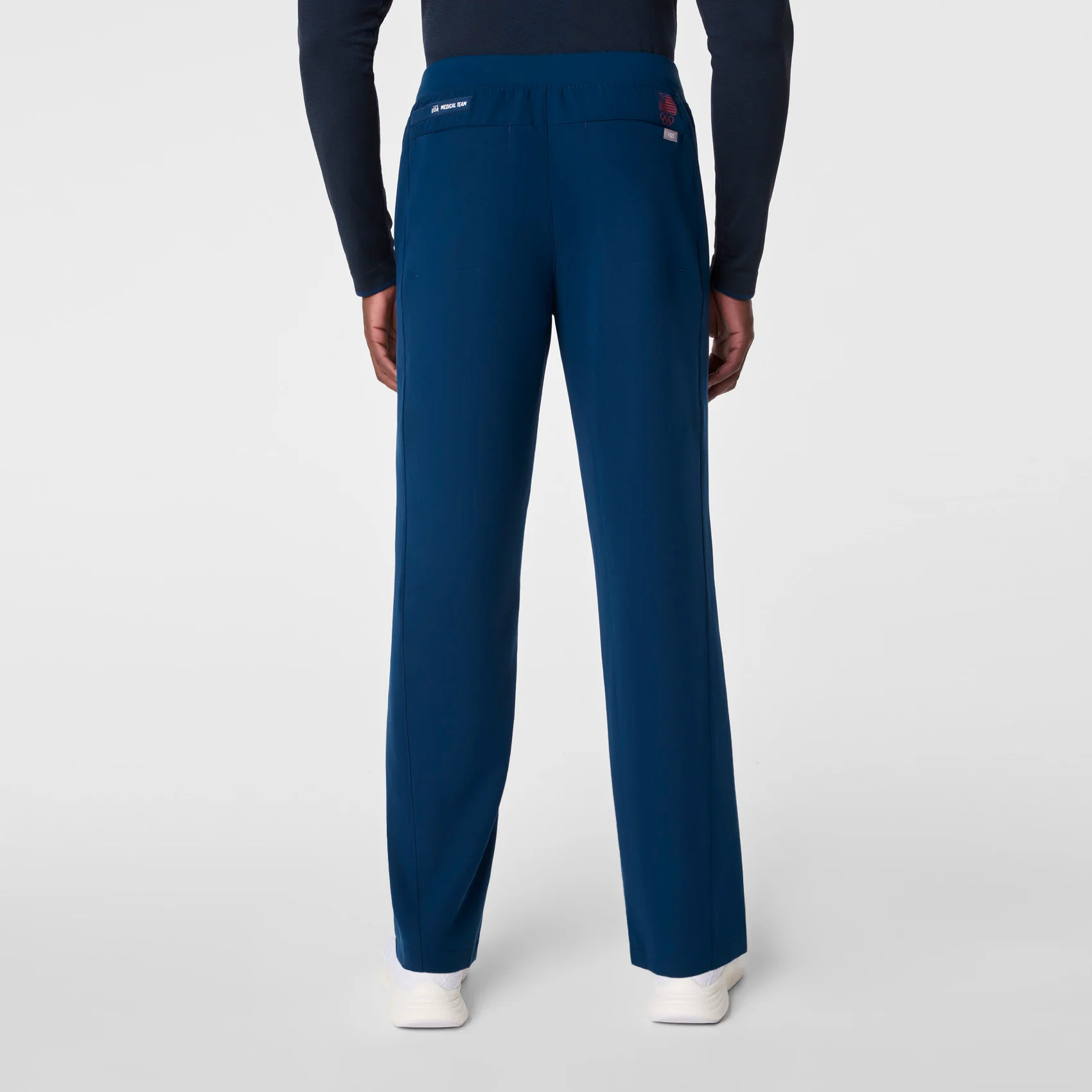 men's Team USA Blue FIGS x Team USA Relaxed Straight Leg - Tall Scrub Pant - Image 4