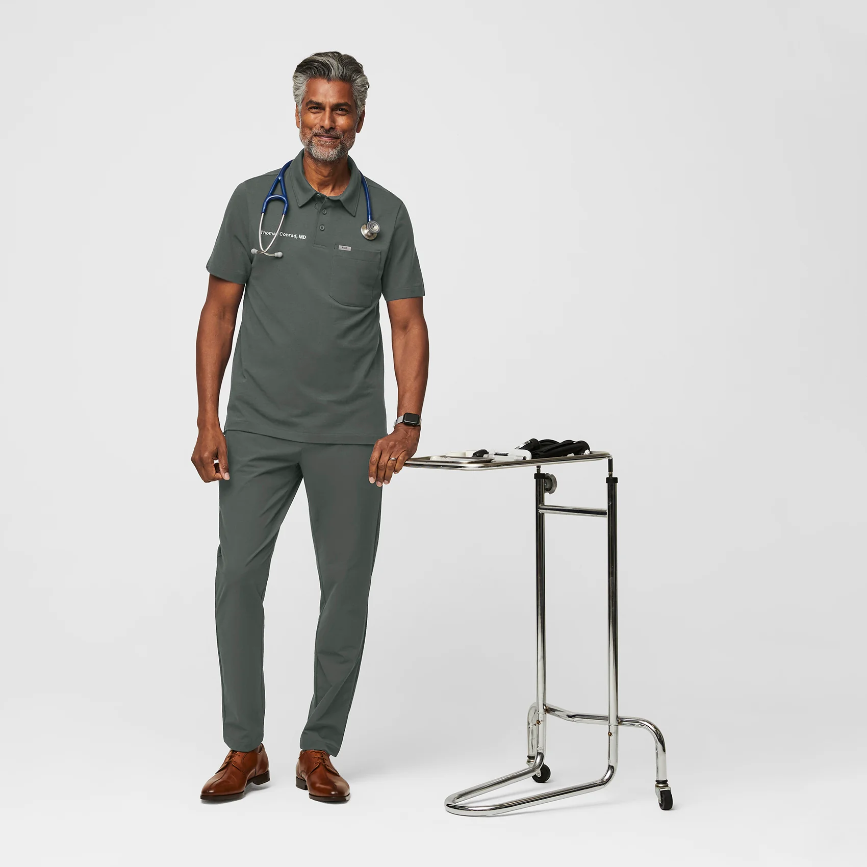 men's Bonsai FIGSPRO™ Pique - Shortsleeve Scrubpolo™ - Image 2