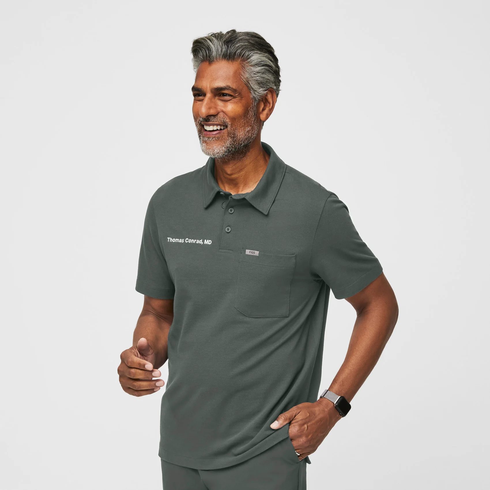 men's Bonsai FIGSPRO™ Pique - Shortsleeve Scrubpolo™ - Image 4