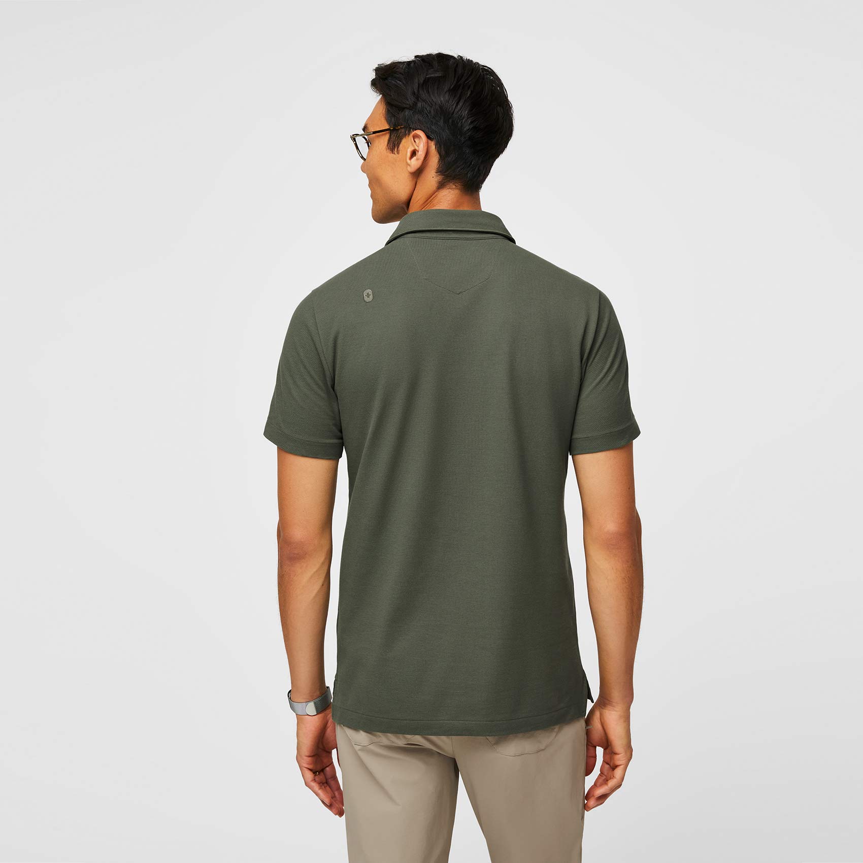 men's Washed Olive FIGSPRO™ Pique - Shortsleeve Scrubpolo™ - Image 5
