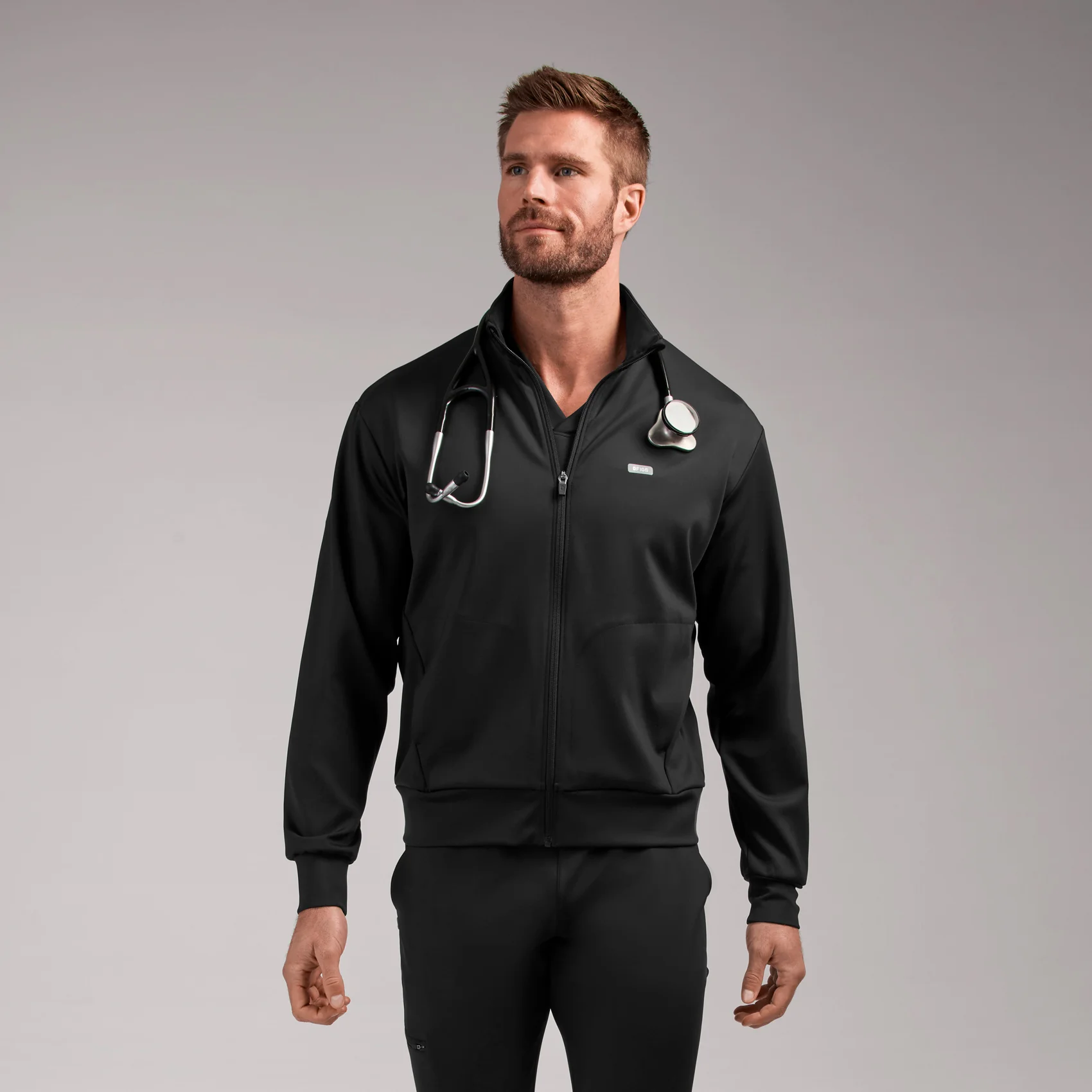 men's Black Varzo FORMx Relaxed - Scrub Jacket™