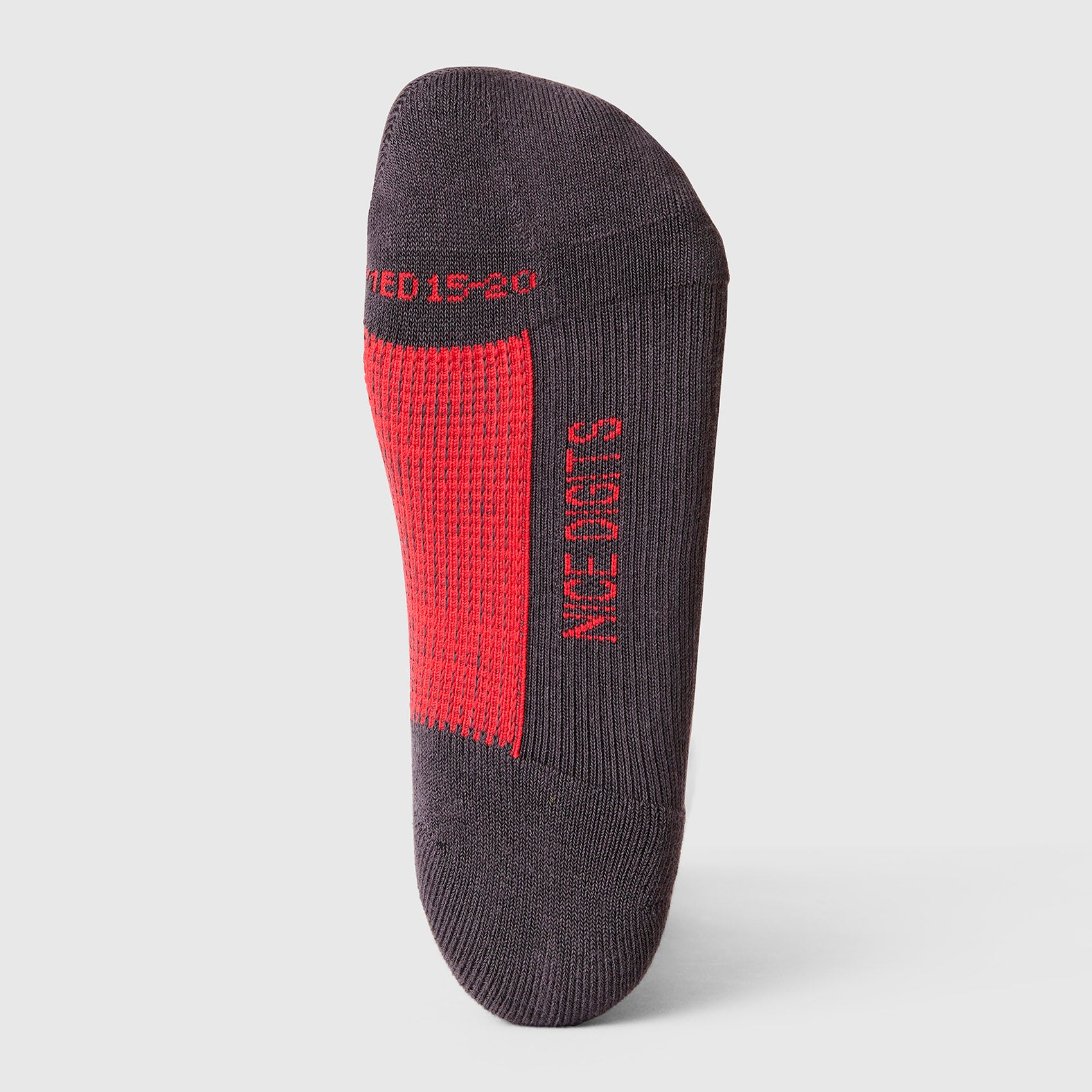 unisex Charcoal Stripe FIGS | ArchTek® 15-20 mmHg - Crew Compression Socks - Image 2