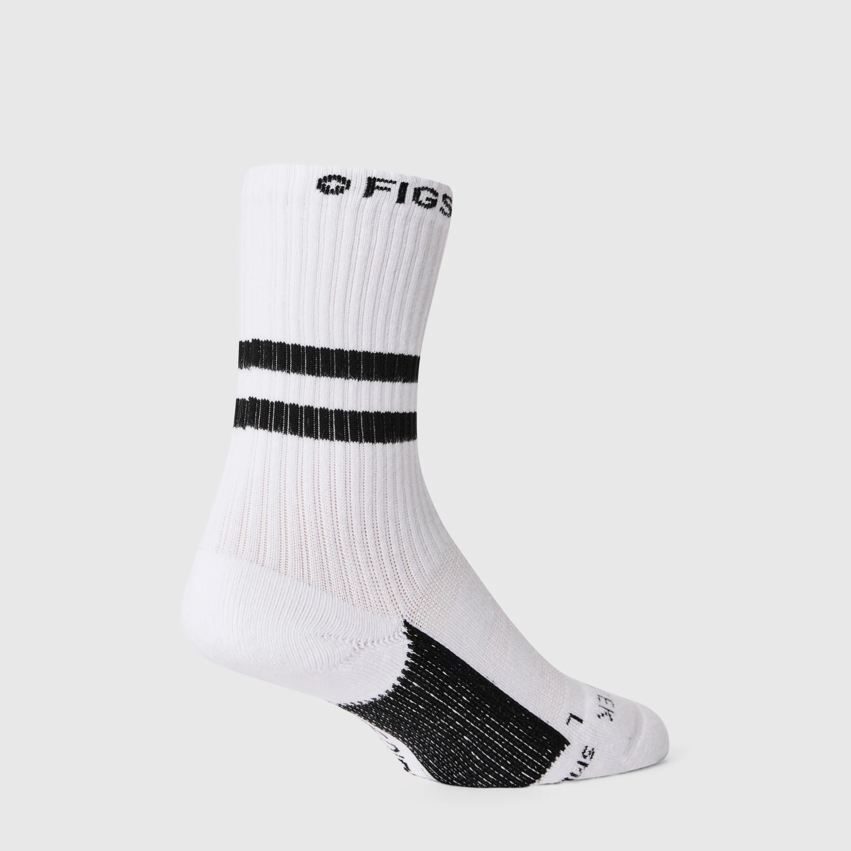 unisex White Stripe FIGS | ArchTek® 15-20 mmHg - Crew Compression Socks - Image 4