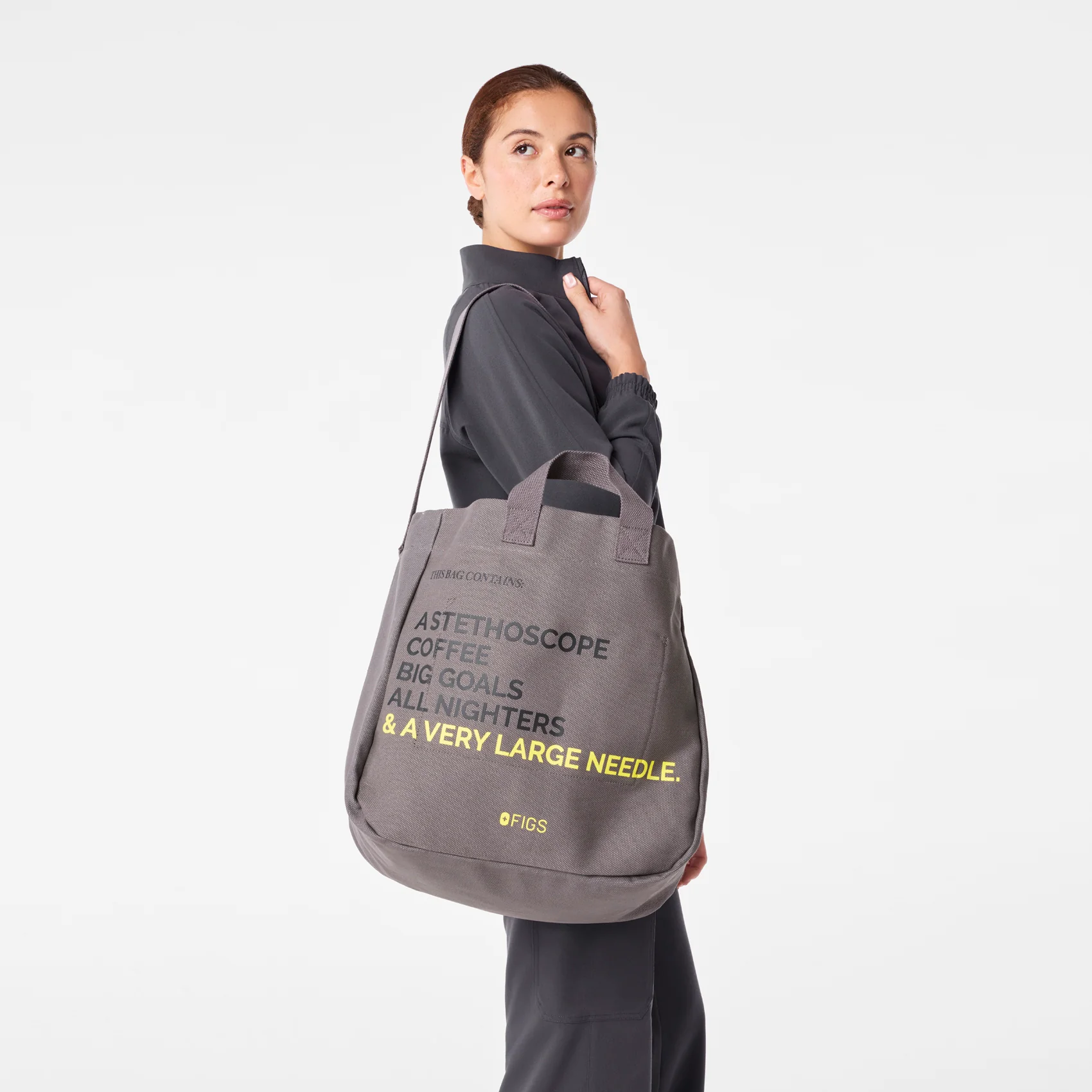 Dark Grey A Very Large Needle Tote - Image 3