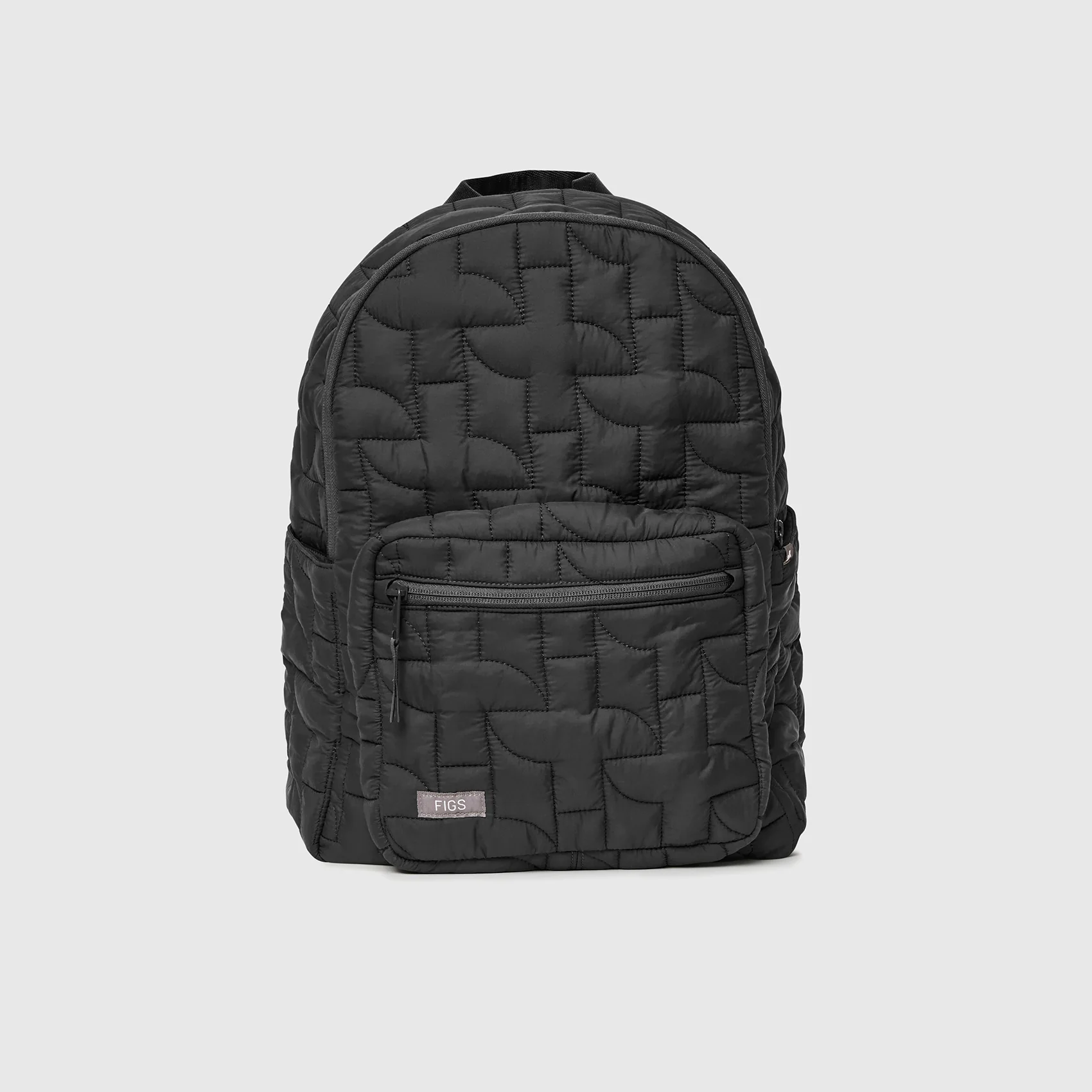 Black Quilted Puffer Backpack - Image 3