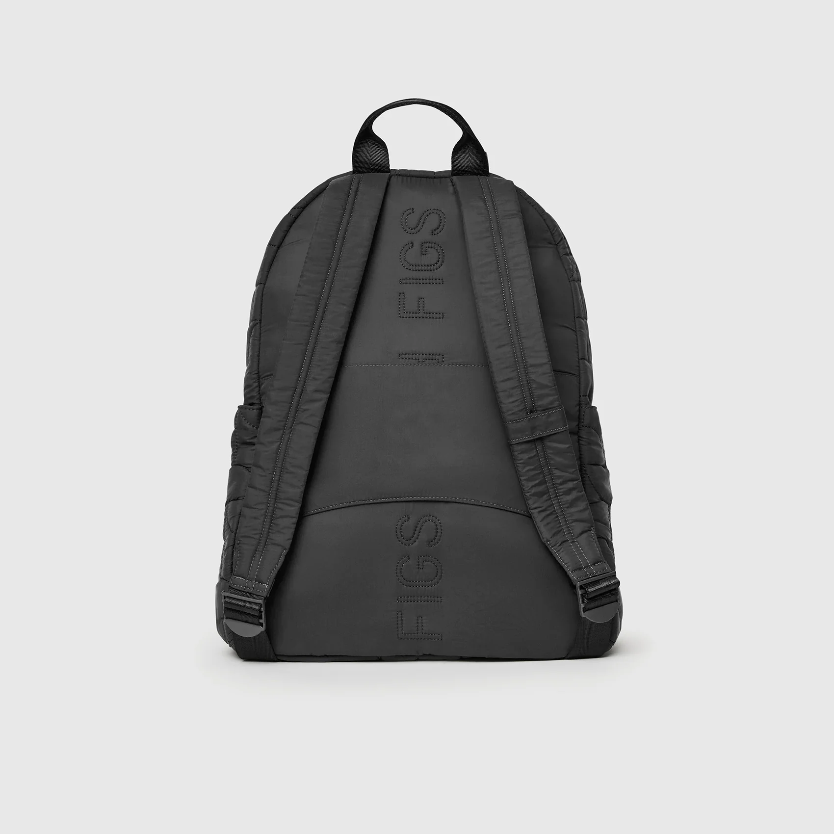 Black Quilted Puffer Backpack - Image 4