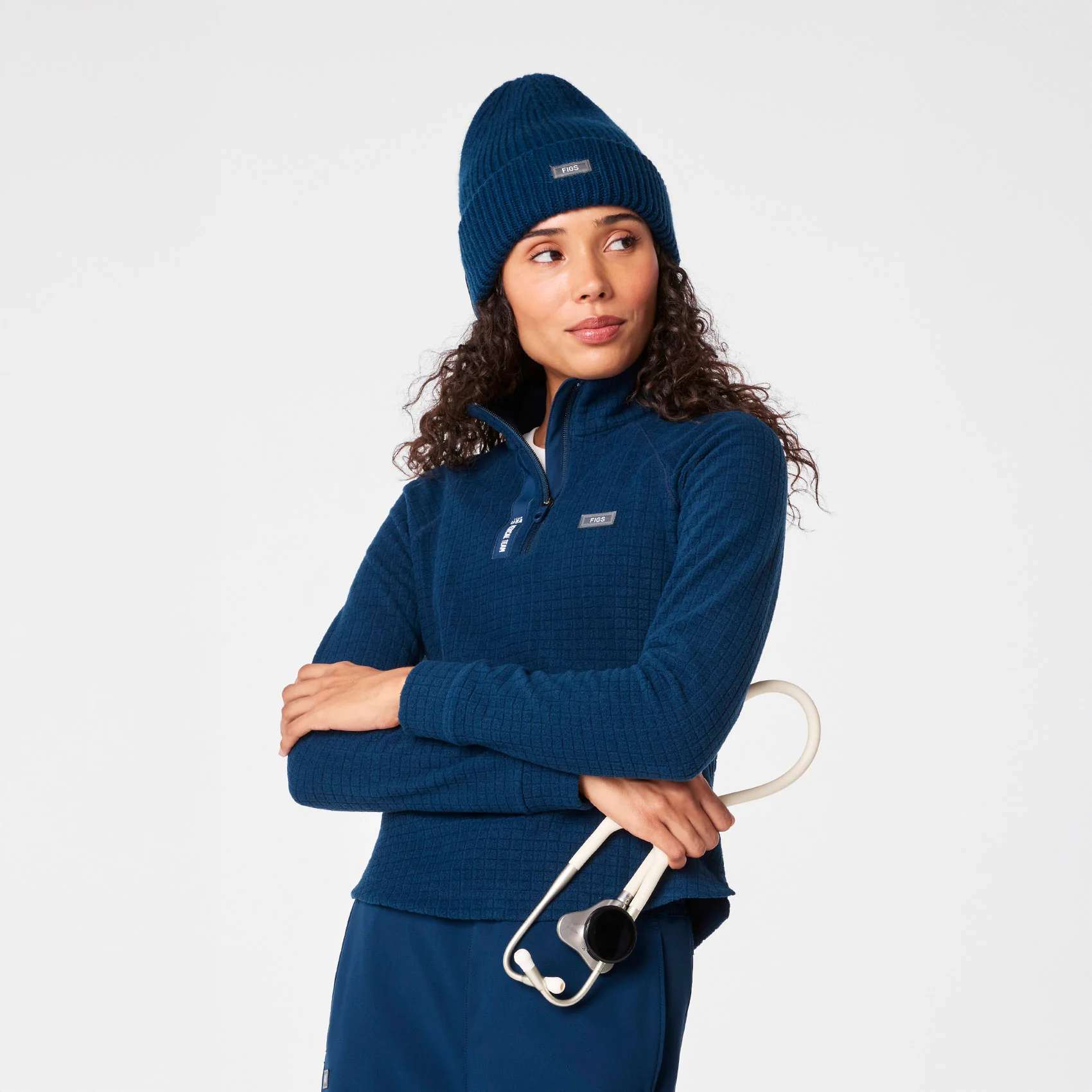 unisex Team USA Blue FIGS x Team USA - Knitted Beanie - Image 4
