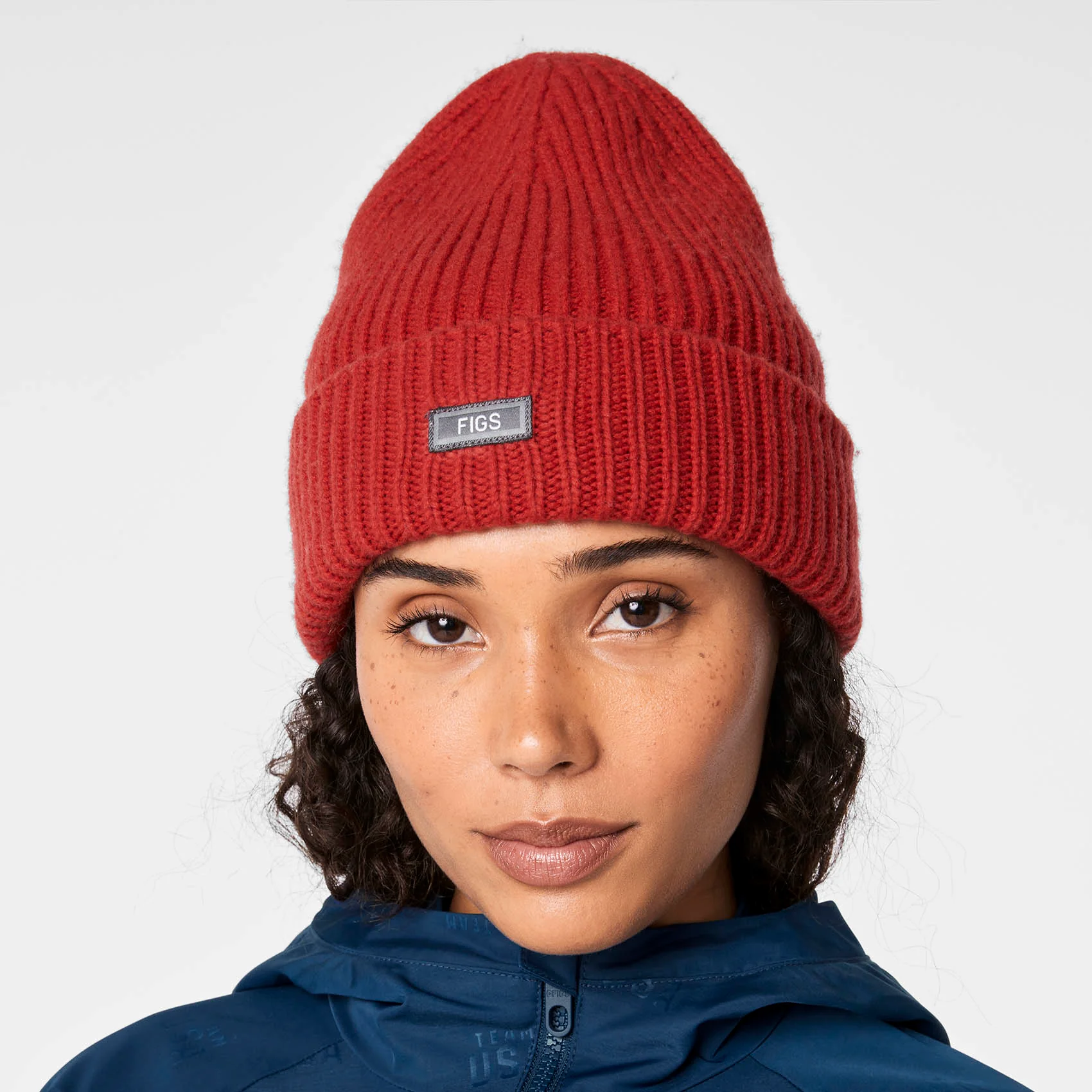 unisex Team USA Red FIGS x Team USA - Knitted Beanie - Image 3