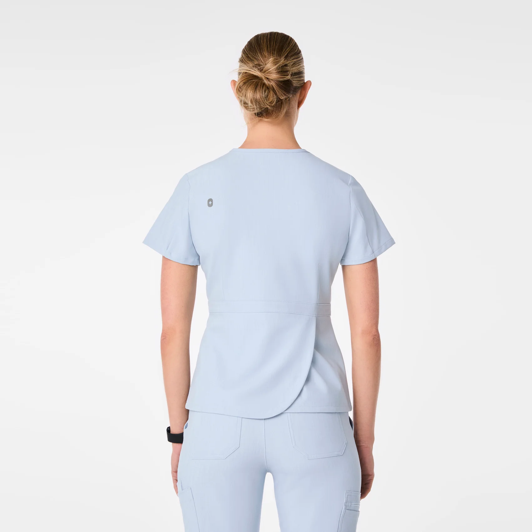 women's Chambray Adra V-Neck - Scrub Top - Image 2