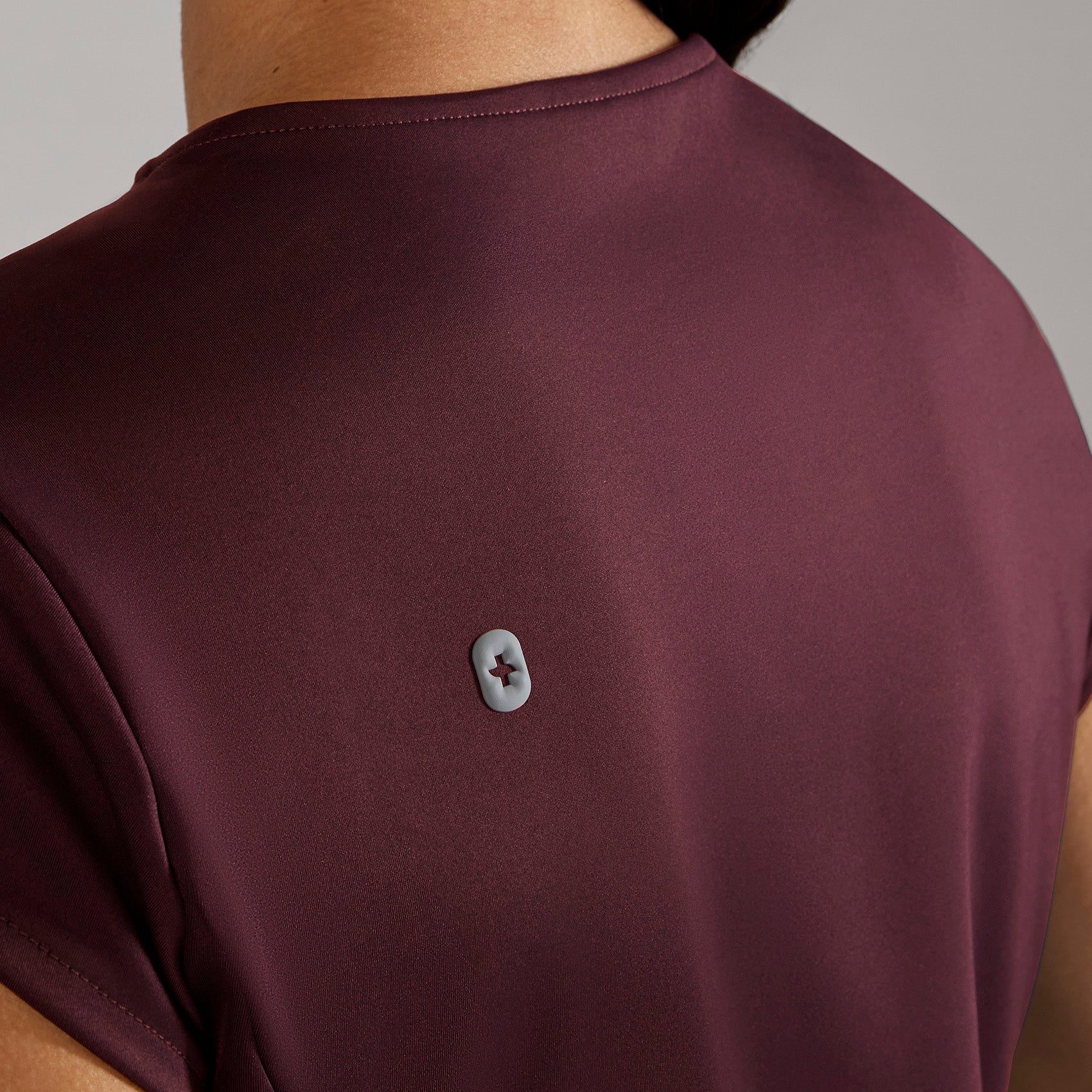 women's Burgundy Alma FORMx Slim Crewneck Tunic - Scrub Top™ - Image 5