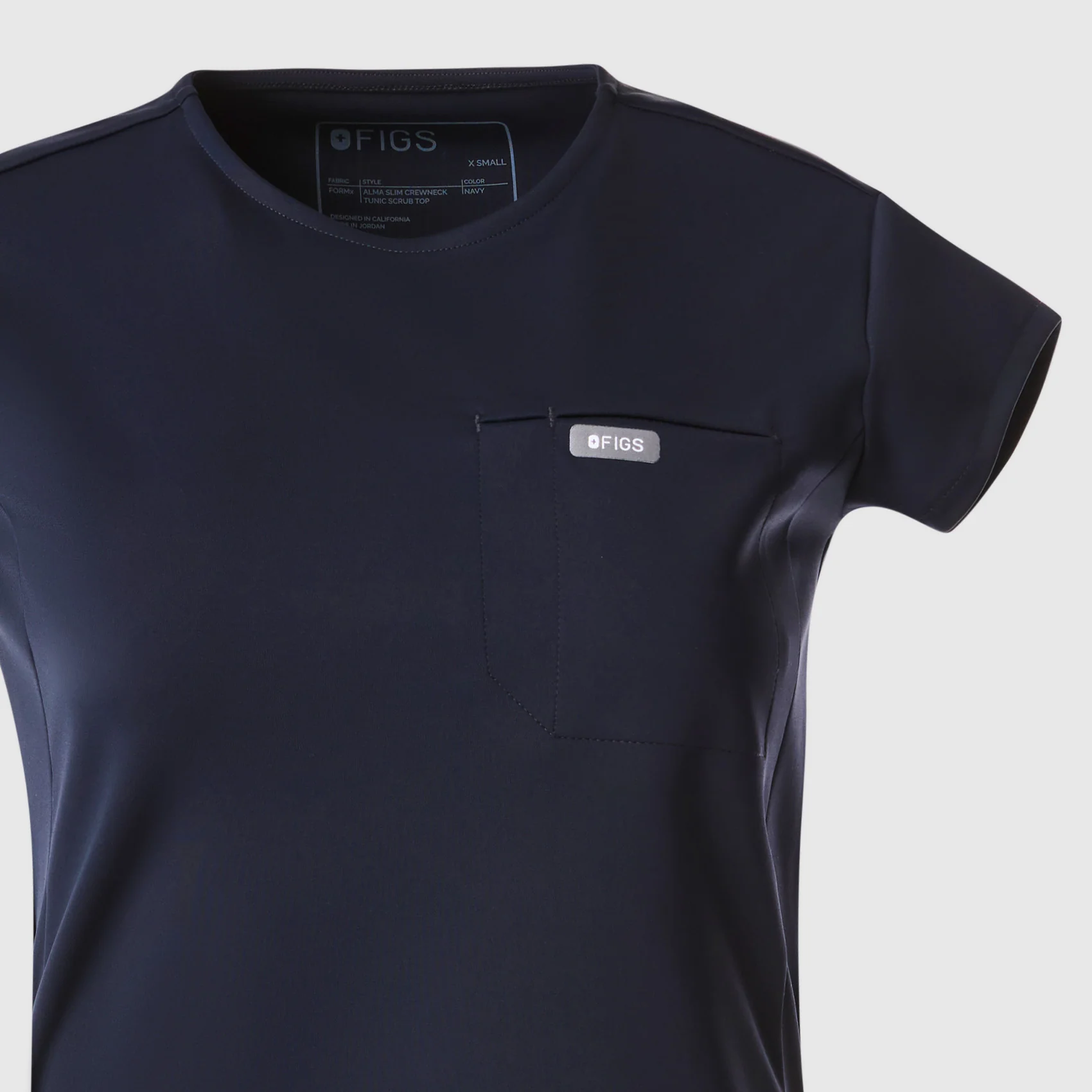 women's Black Alma FORMx Slim Crewneck Tunic - Scrub Top™ - Image 12
