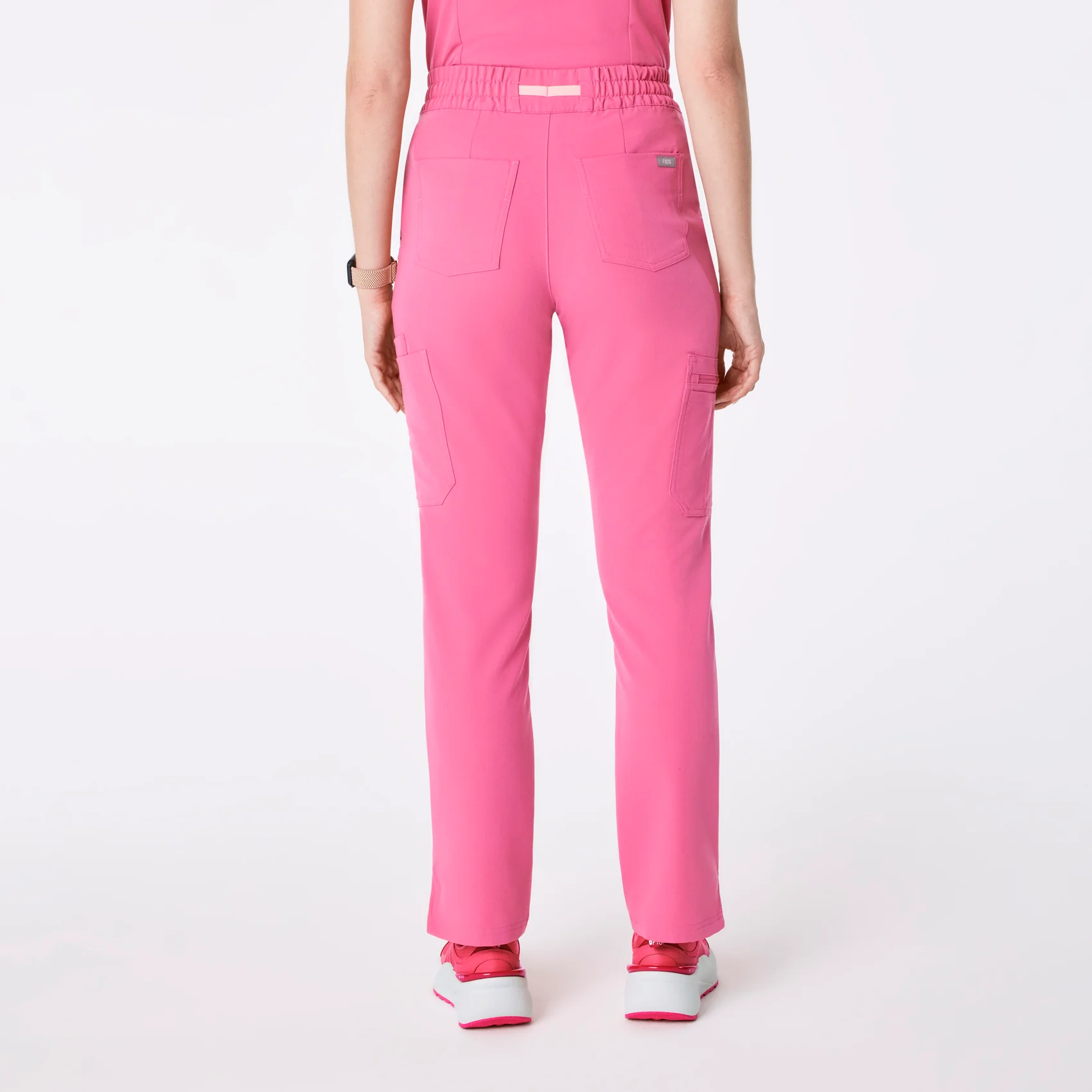 women's F'ing Pink High Waisted Dowa - Scrub Pants - Image 4