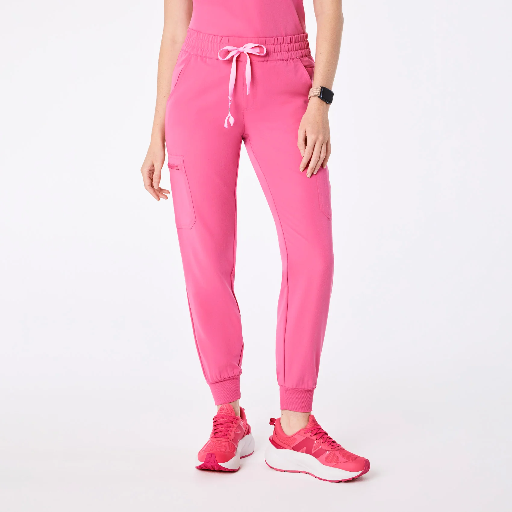 women's F'ing Pink Uman Relaxed - Petite Jogger Scrub Pant
