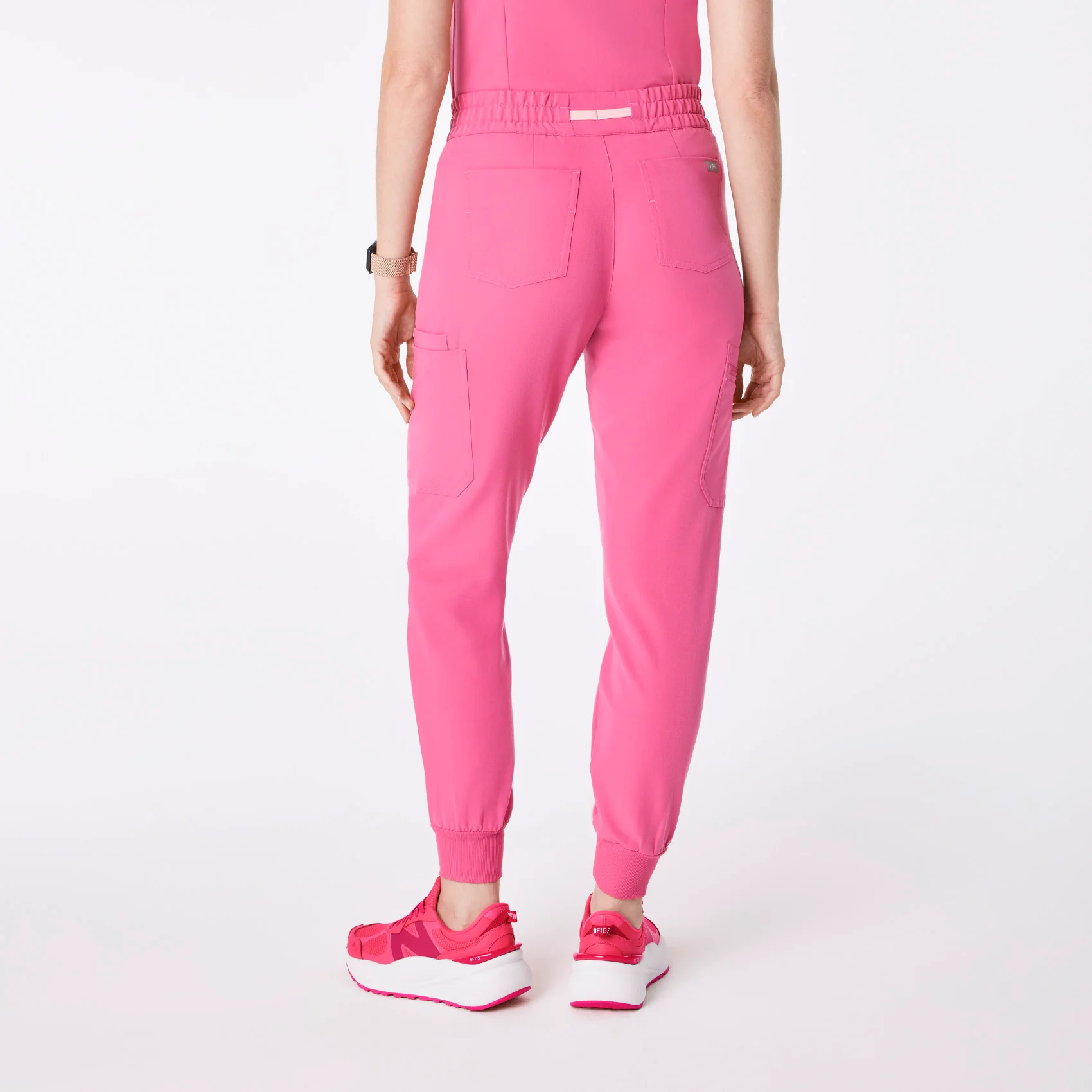women's F'ing Pink Uman Relaxed - Petite Jogger Scrub Pant - Image 4
