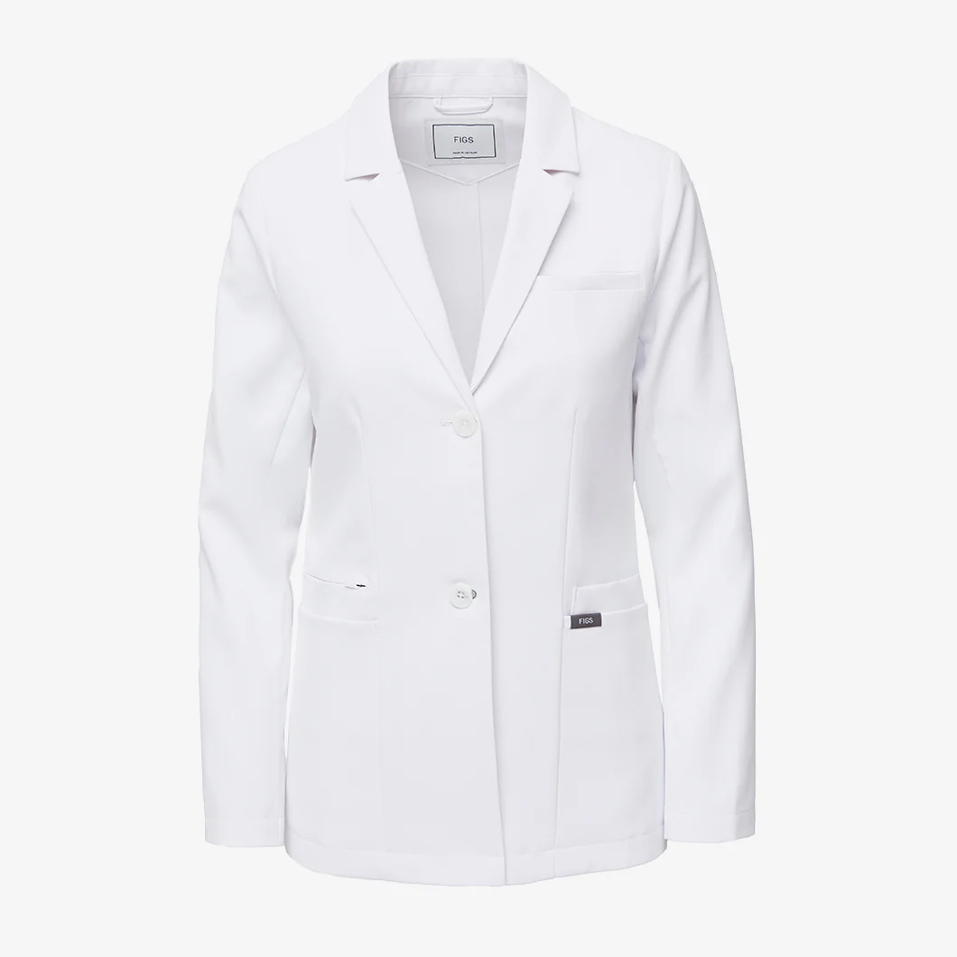 Women's White Bellevue - Slim Short Lab Coat - Image 10