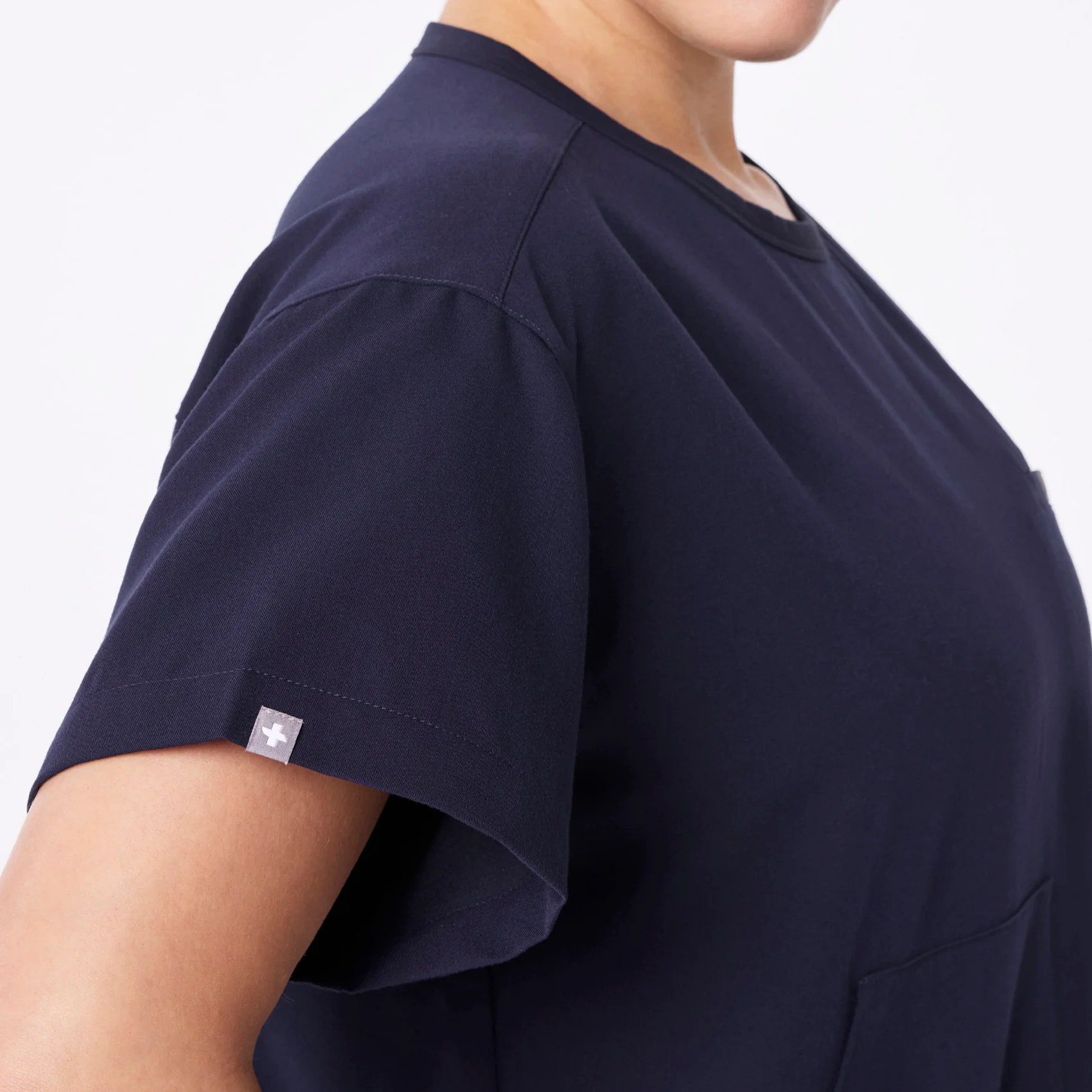 women's Navy Canela Crewneck - Scrub Top - Image 10