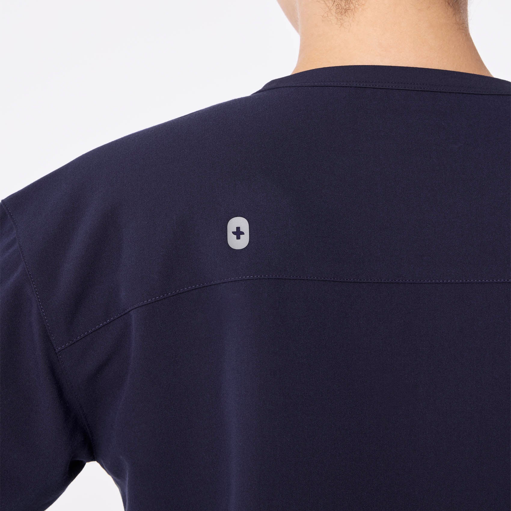 women's Navy Canela Crewneck - Scrub Top - Image 5