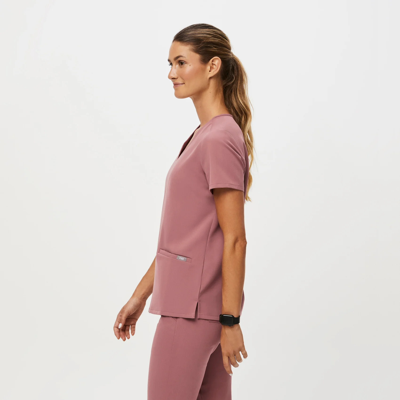 women's Mauve Casma™ - Three-Pocket Scrub Top - Image 3