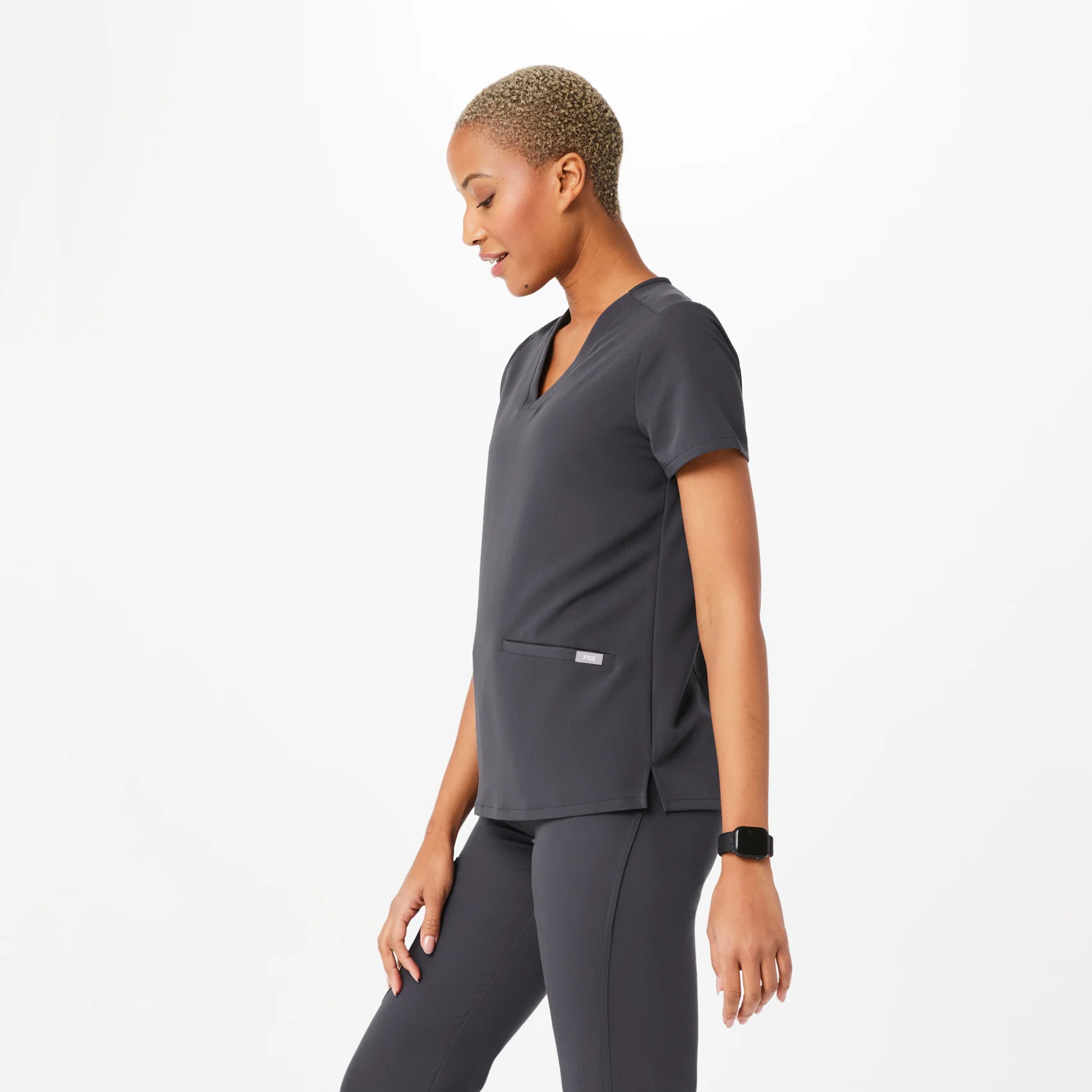 women's Charcoal Casma™- Three-Pocket Scrub Top (3XL - 6XL) - Image 3