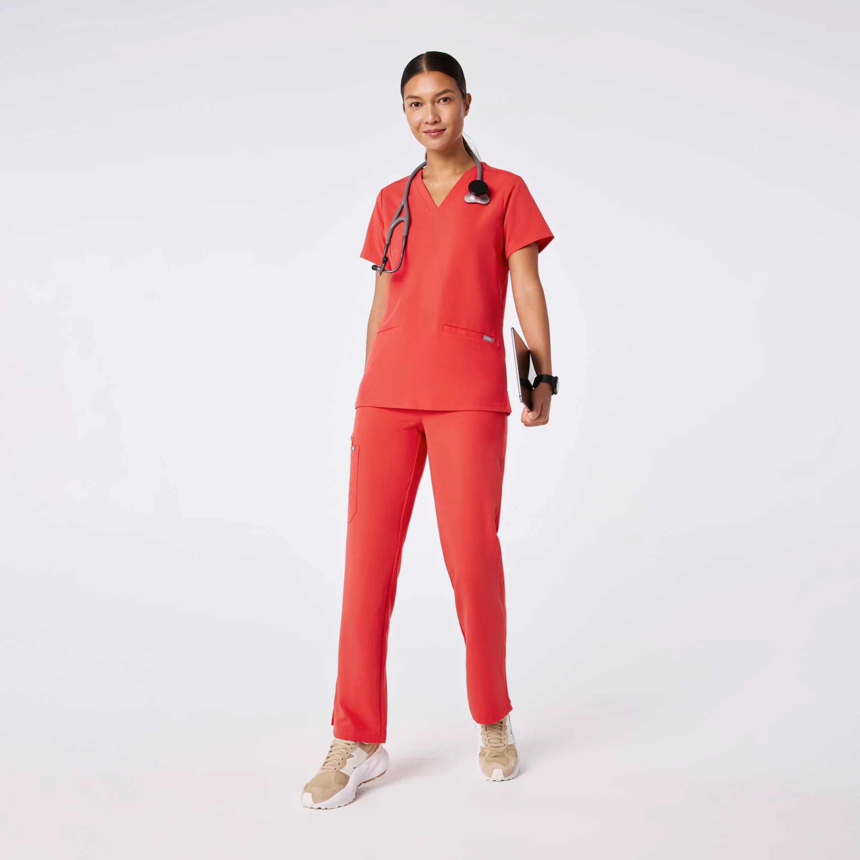 women's Hibiscus Casma - Three-Pocket Scrub Top™ - Image 2