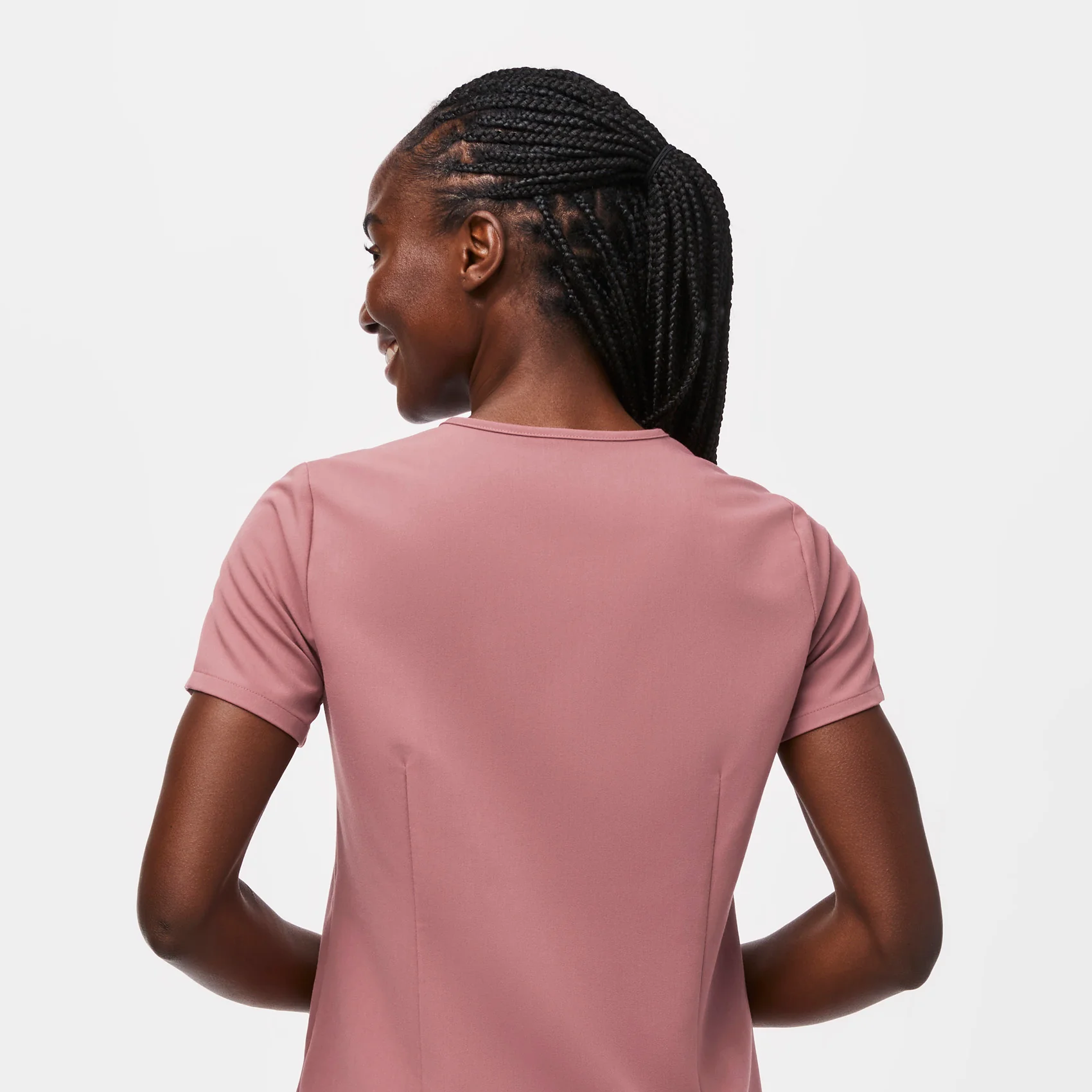 women's Mauve Catarina™ Contrast - One-Pocket Scrub Top - Image 4
