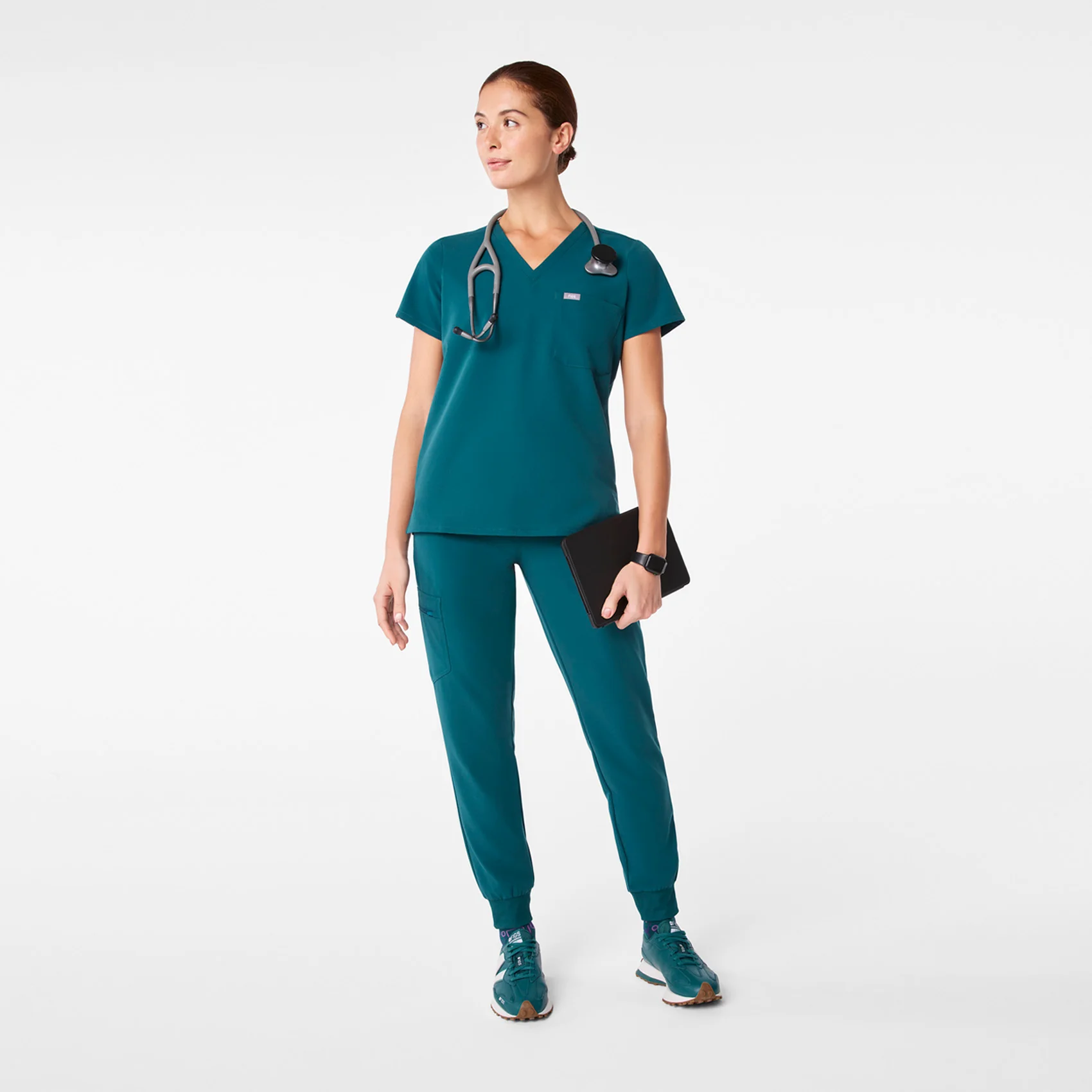 women's Caribbean Blue Catarina - One-Pocket Scrub Top™ - Image 2