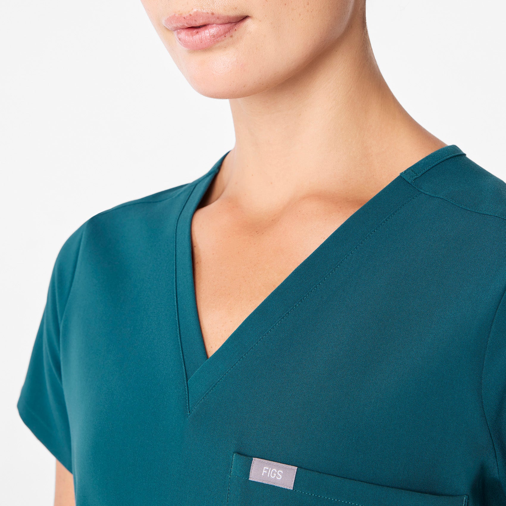 women's Caribbean Blue Catarina - One-Pocket Scrub Top™ - Image 5