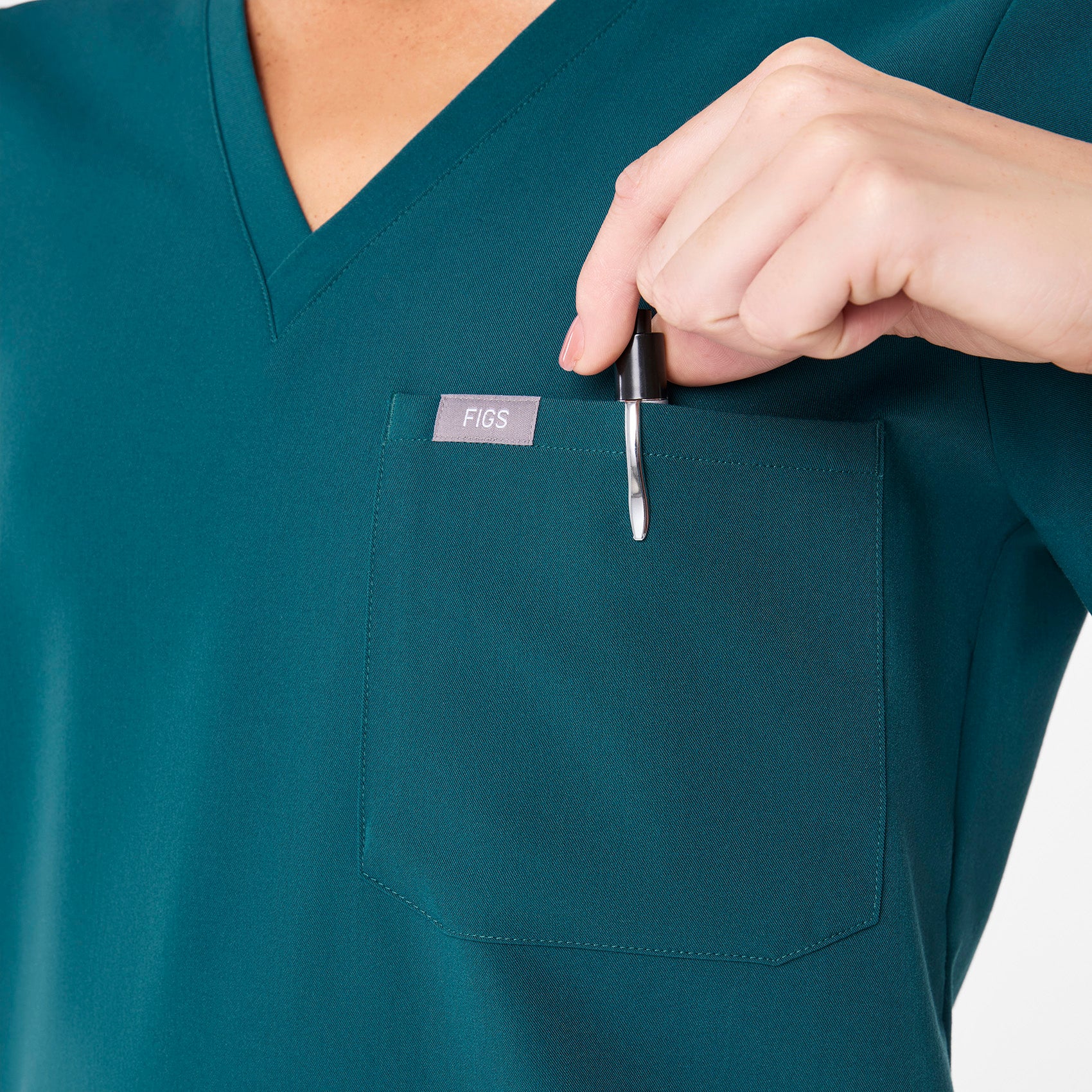 women's Caribbean Blue Catarina - One-Pocket Scrub Top™ - Image 6