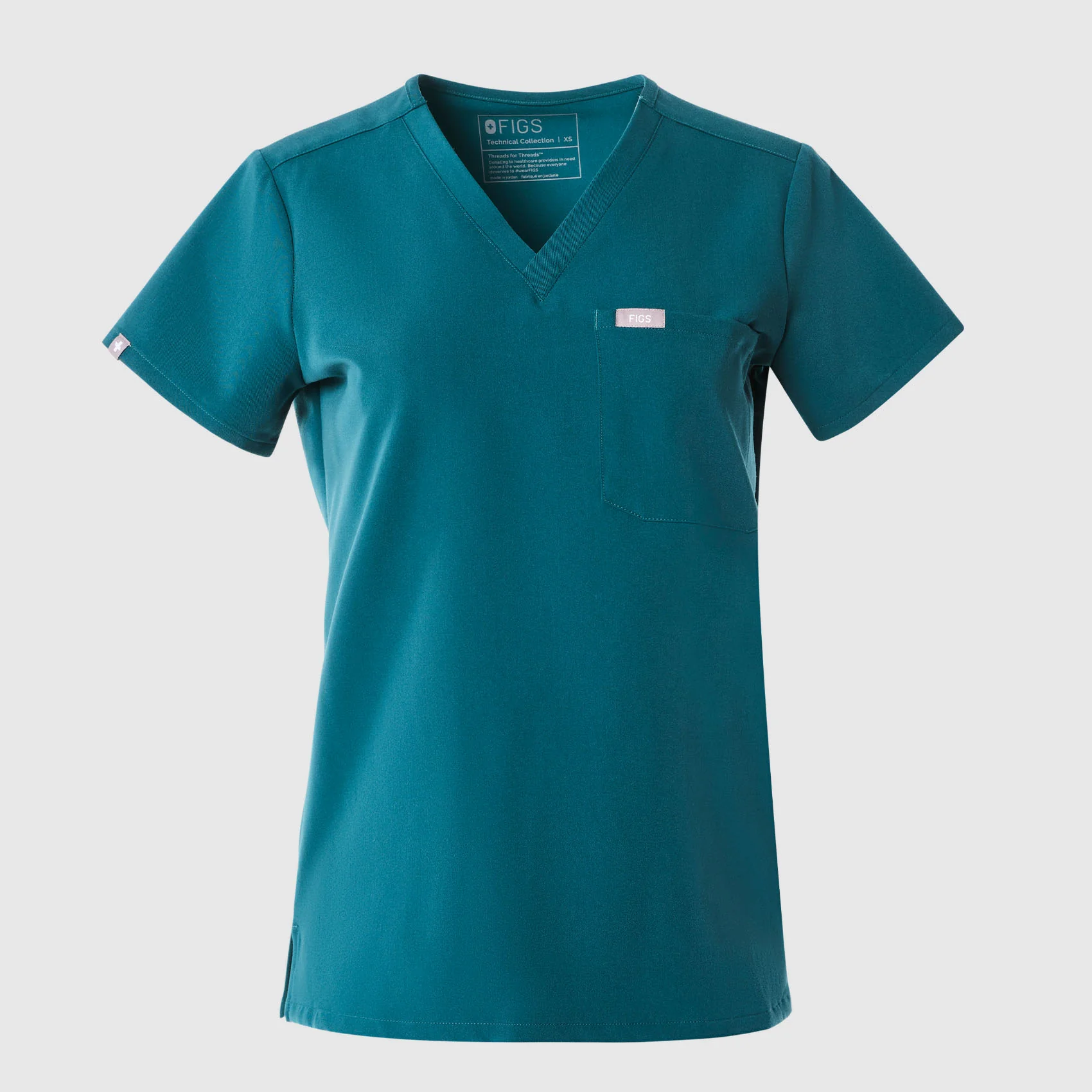 women's Caribbean Blue Catarina - One-Pocket Scrub Top™ - Image 8
