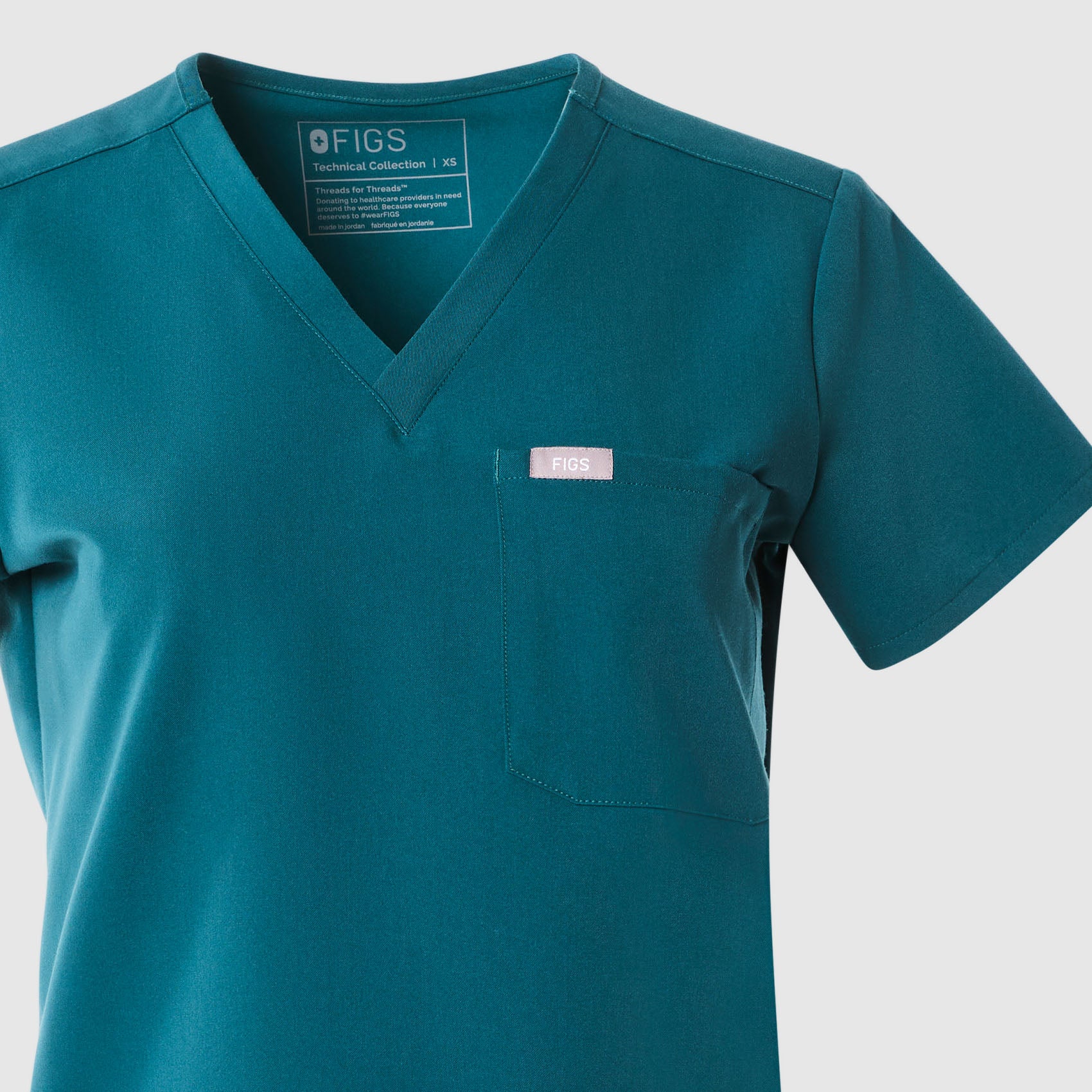 women's Caribbean Blue Catarina - One-Pocket Scrub Top™ - Image 9