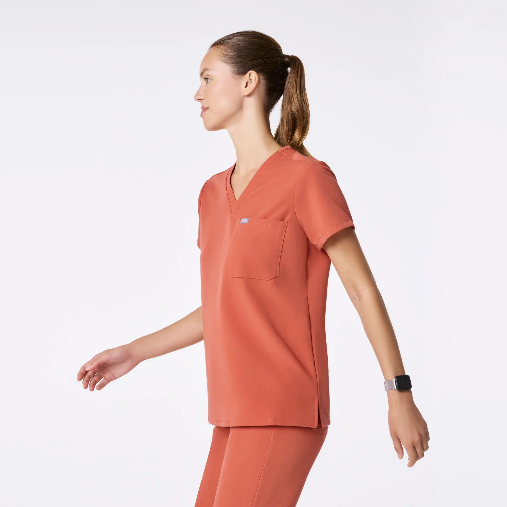 women's Spiced Cider Catarina - One-Pocket Scrub Top™ - Image 3