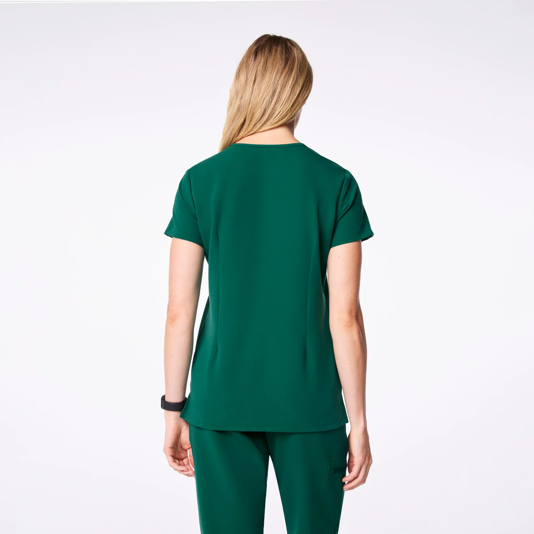 women's Hunter Green Catarina Petite - One-Pocket Scrub Top™ - Image 4