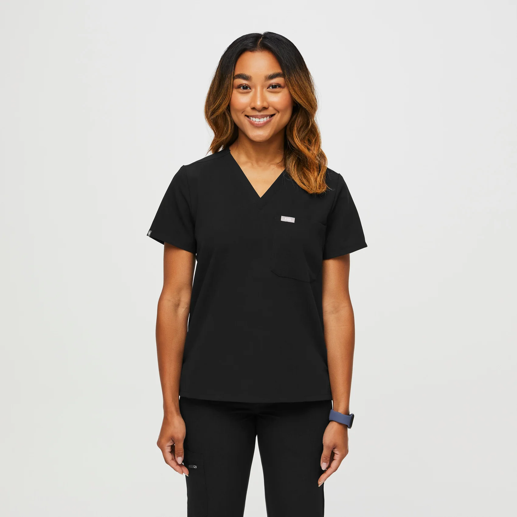 women's Ceil Blue Catarina™ - Petite Scrub Top - Image 6