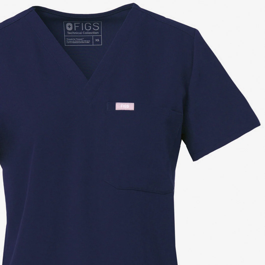 women's Navy Petite Catarina™ - One-Pocket Scrub Top - Image 8