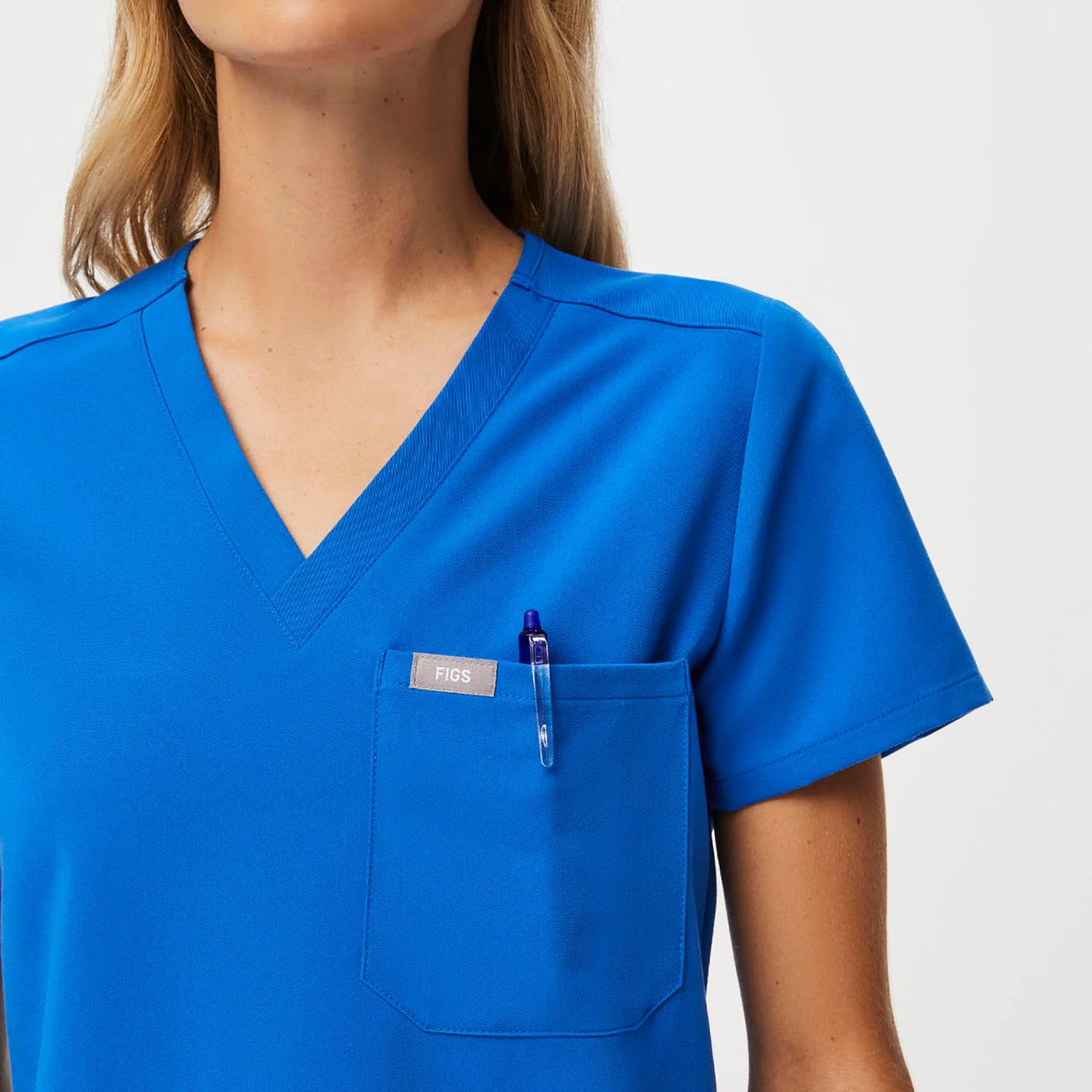 women's Royal Blue Catarina™ - Petite Scrub Top - Image 5