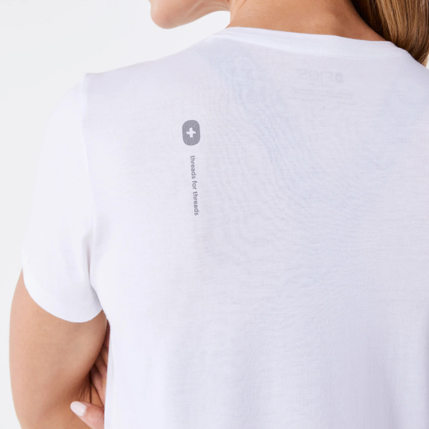 women's White Dental Hygienist Supersoft - Shortsleeve Underscrub - Image 5