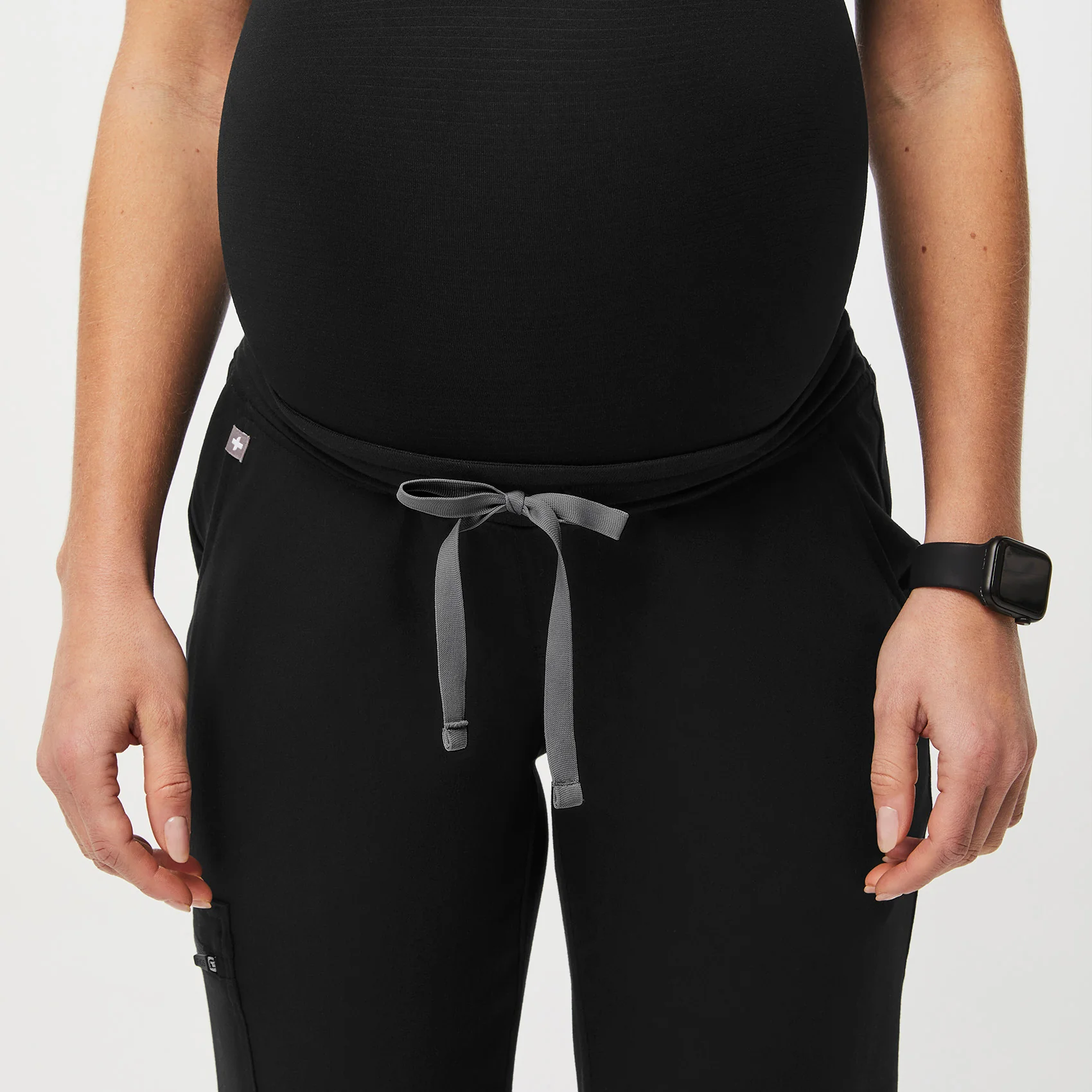 Women's Black Zamora™ Maternity - Jogger Scrub Pants - Image 6