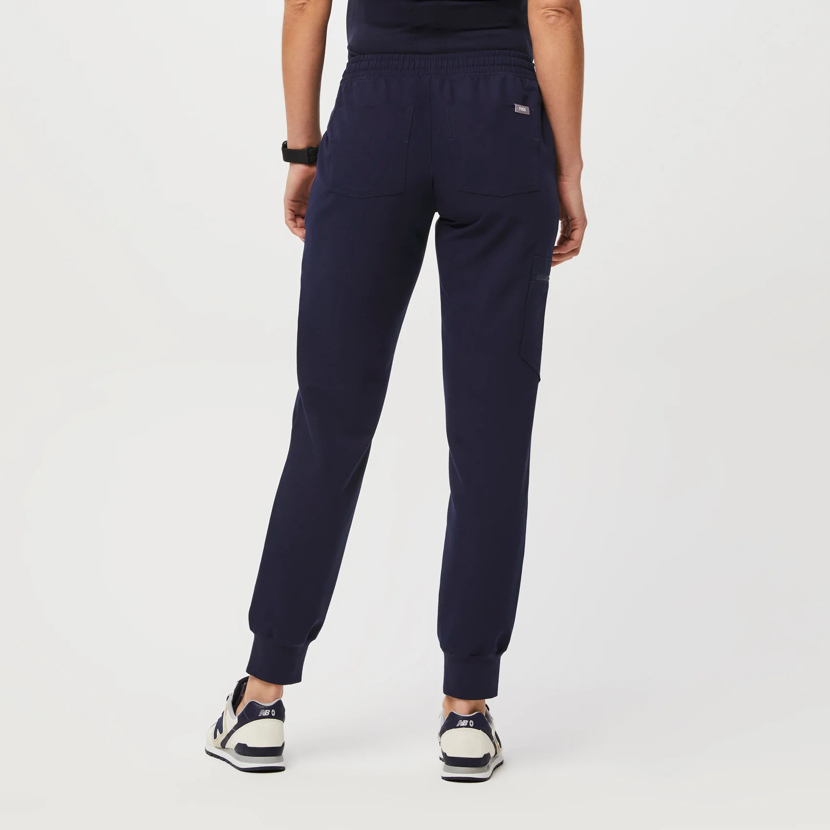 women's Navy Zamora™ Maternity - Petite Jogger Scrub Pants - Image 4