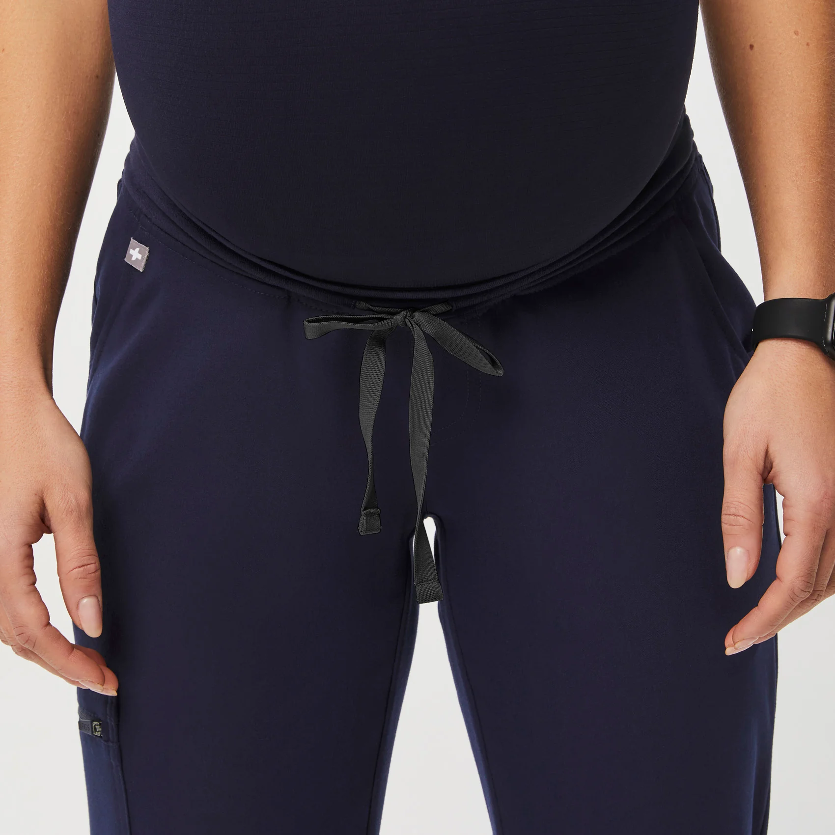 women's Navy Zamora™ Maternity - Petite Jogger Scrub Pants - Image 5