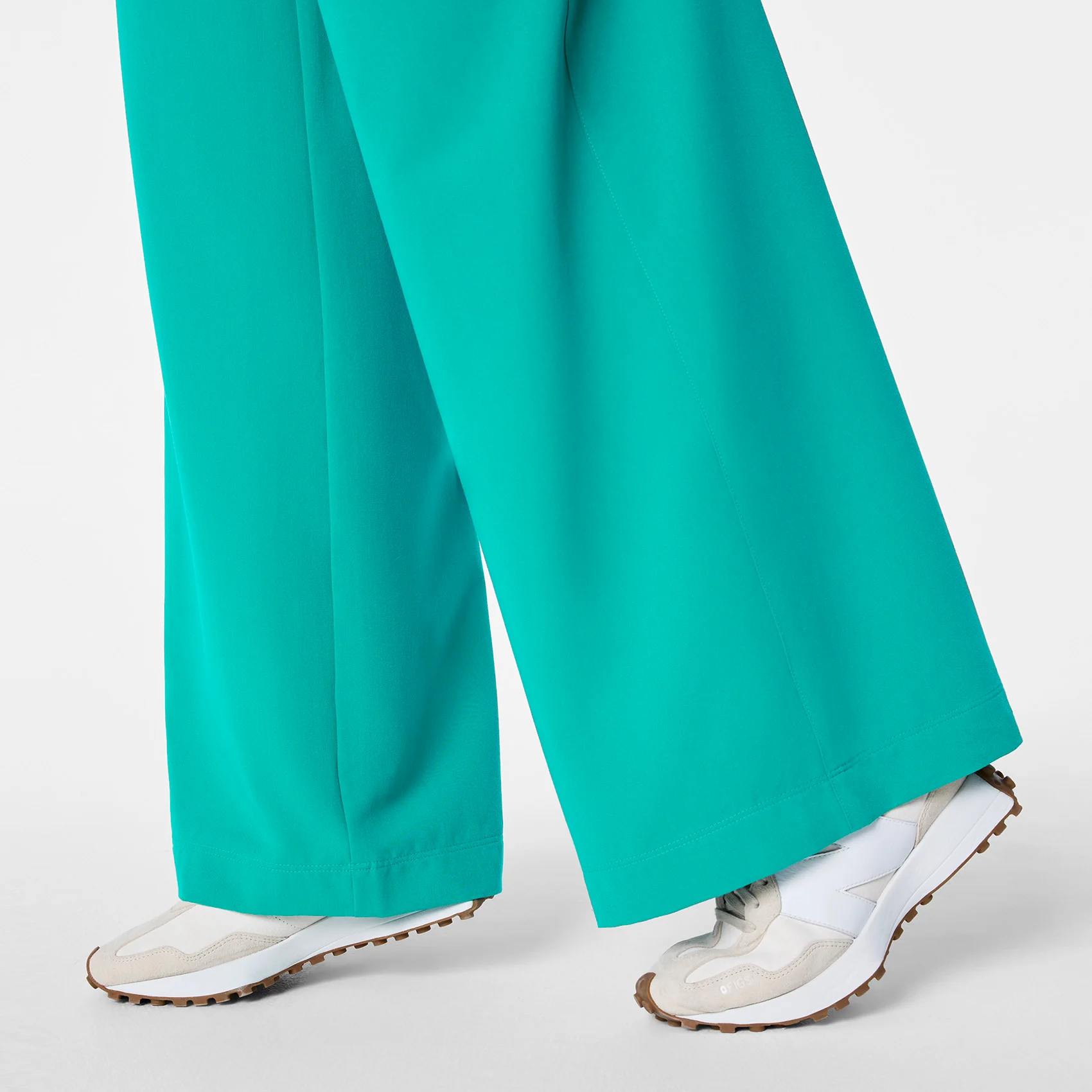 women's Lagoon High Waisted Allison Ultra Wide Leg - Petite Scrub Pant - Image 8