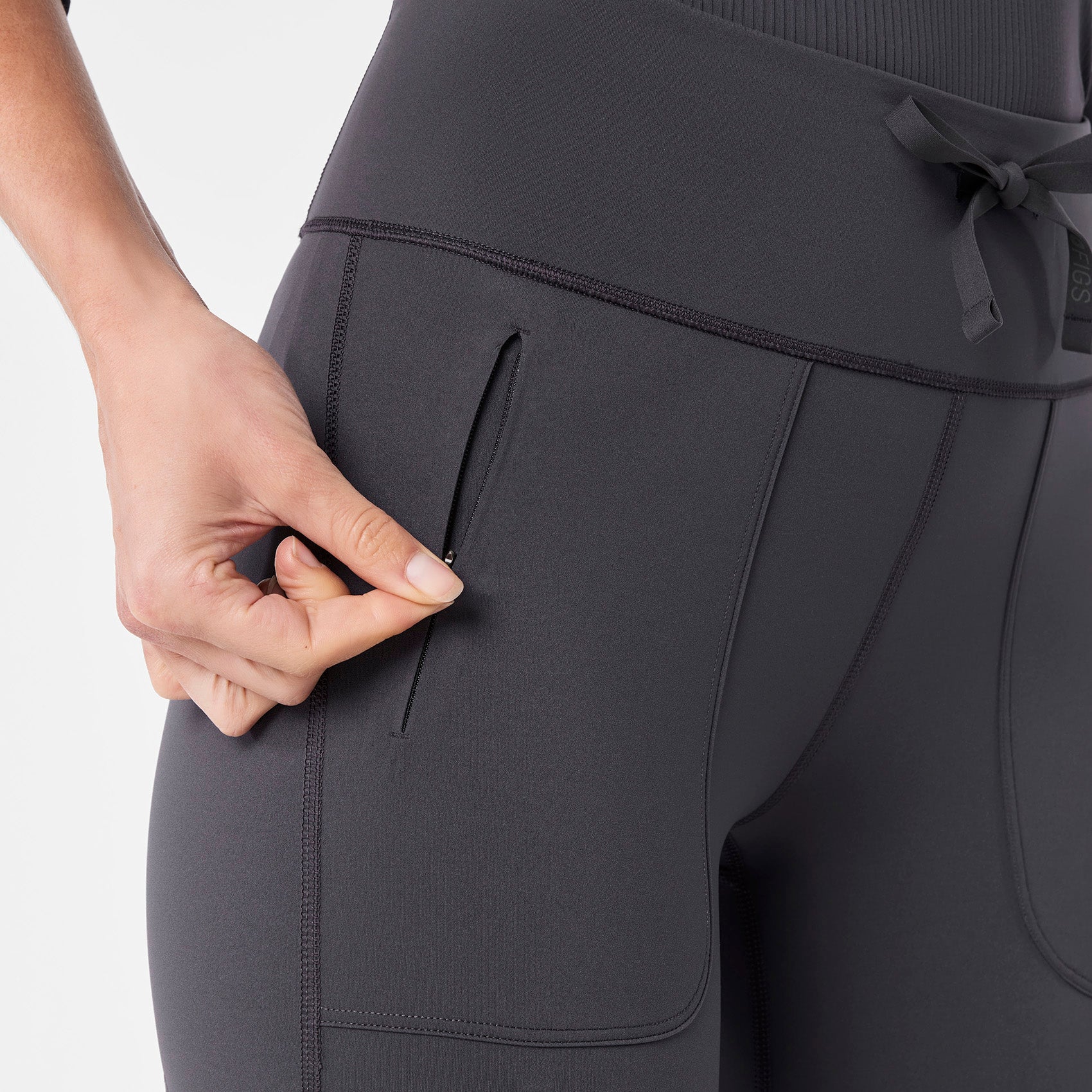 women's Charcoal High Waisted Ashland - Flare ScrubLegging™ - Image 6