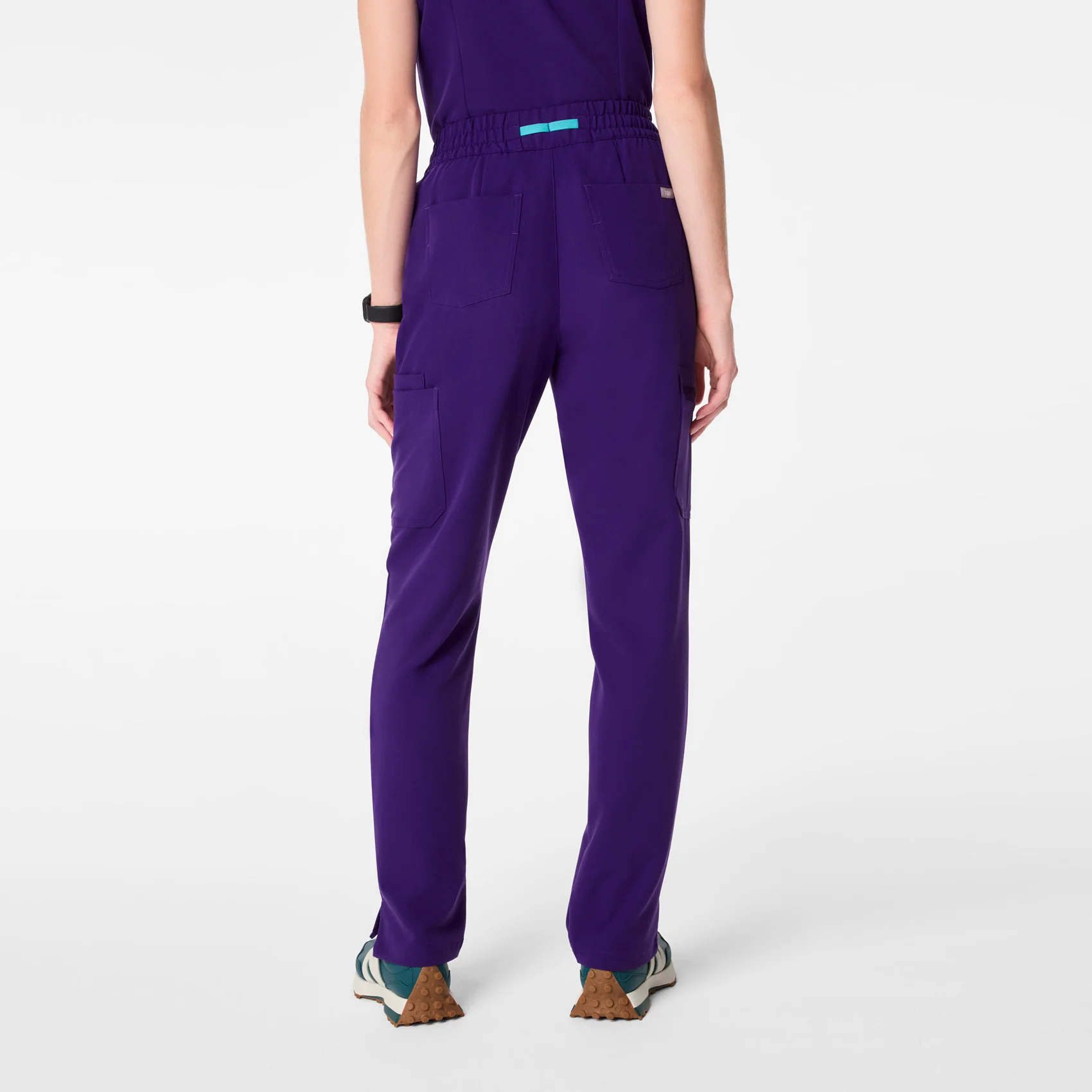 women's Purple Pulse High Waisted Dowa - Petite Scrub Pants - Image 4