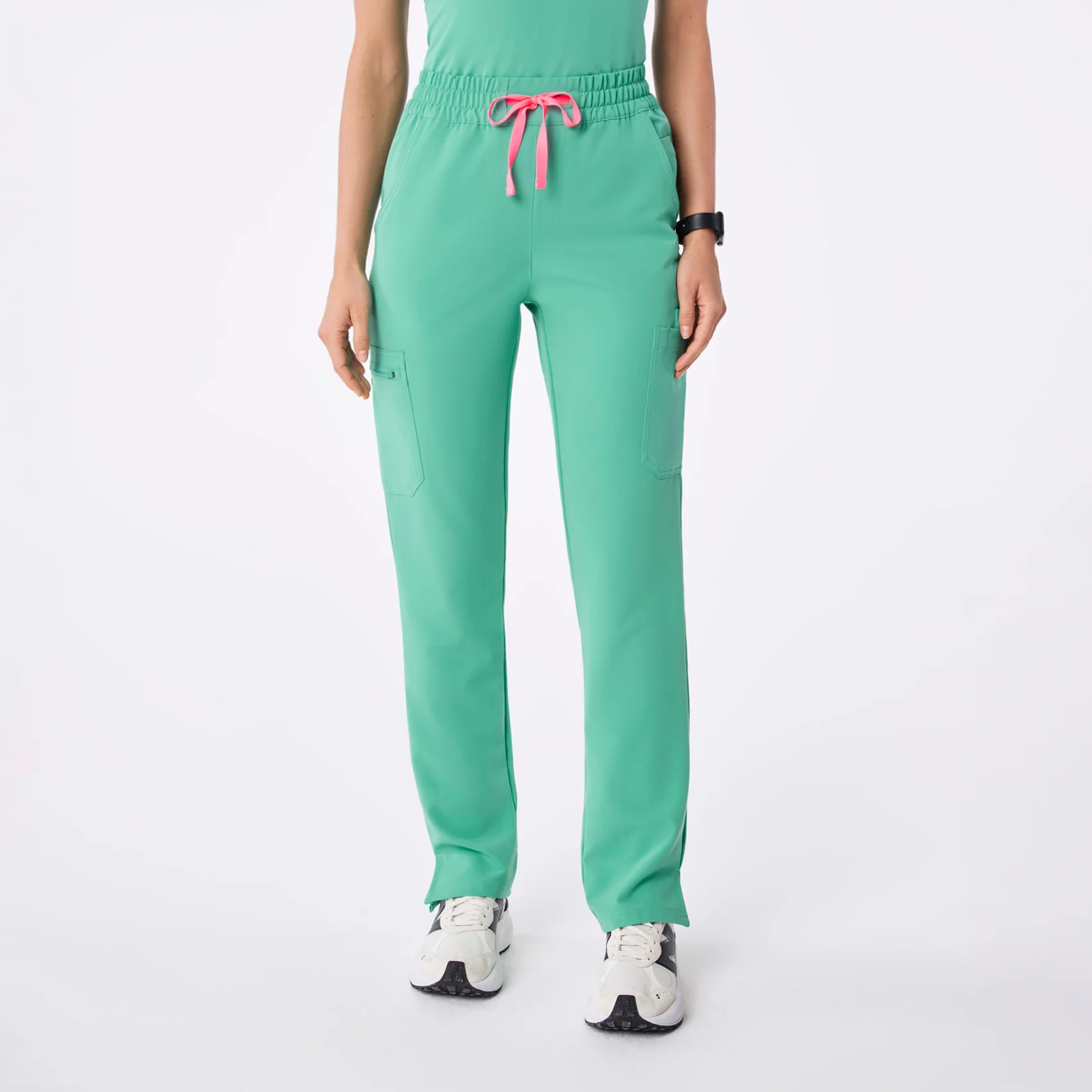 women's Surgical Green High Waisted Dowa - Tall Scrub Pants