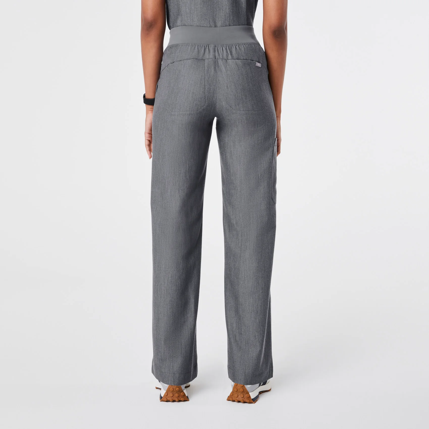 women's Graphite High Waisted Isabel Wide Leg - Tall Scrub Pant - Image 4