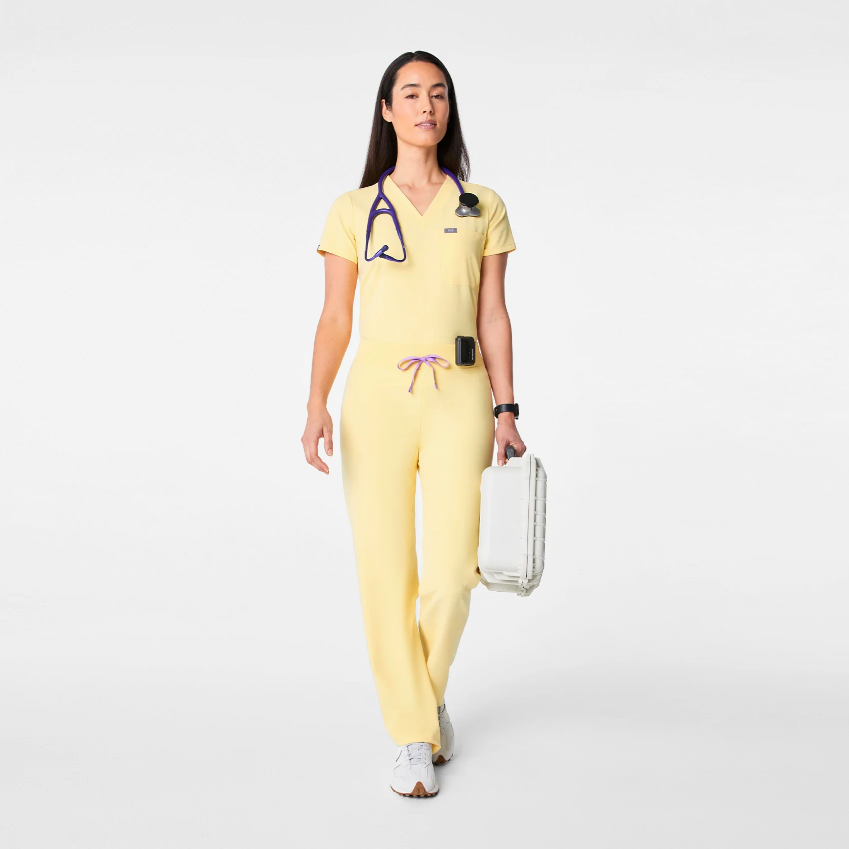 women's Butter Yellow High Waisted Livingston - Basic Scrub Pant™ - Image 2