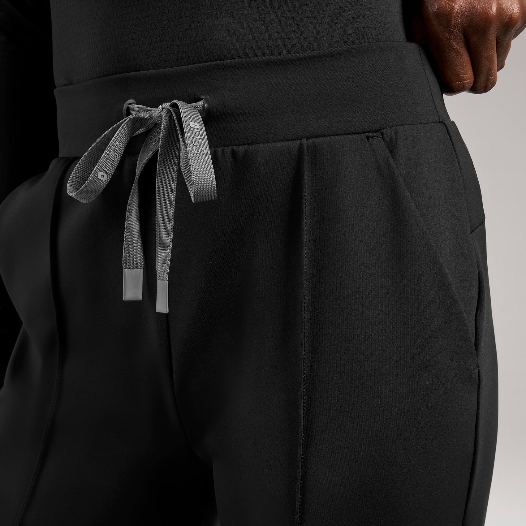 women's Black High Waisted Piedra FORMx™ Straight Leg - Petite Scrub Pant - Image 8