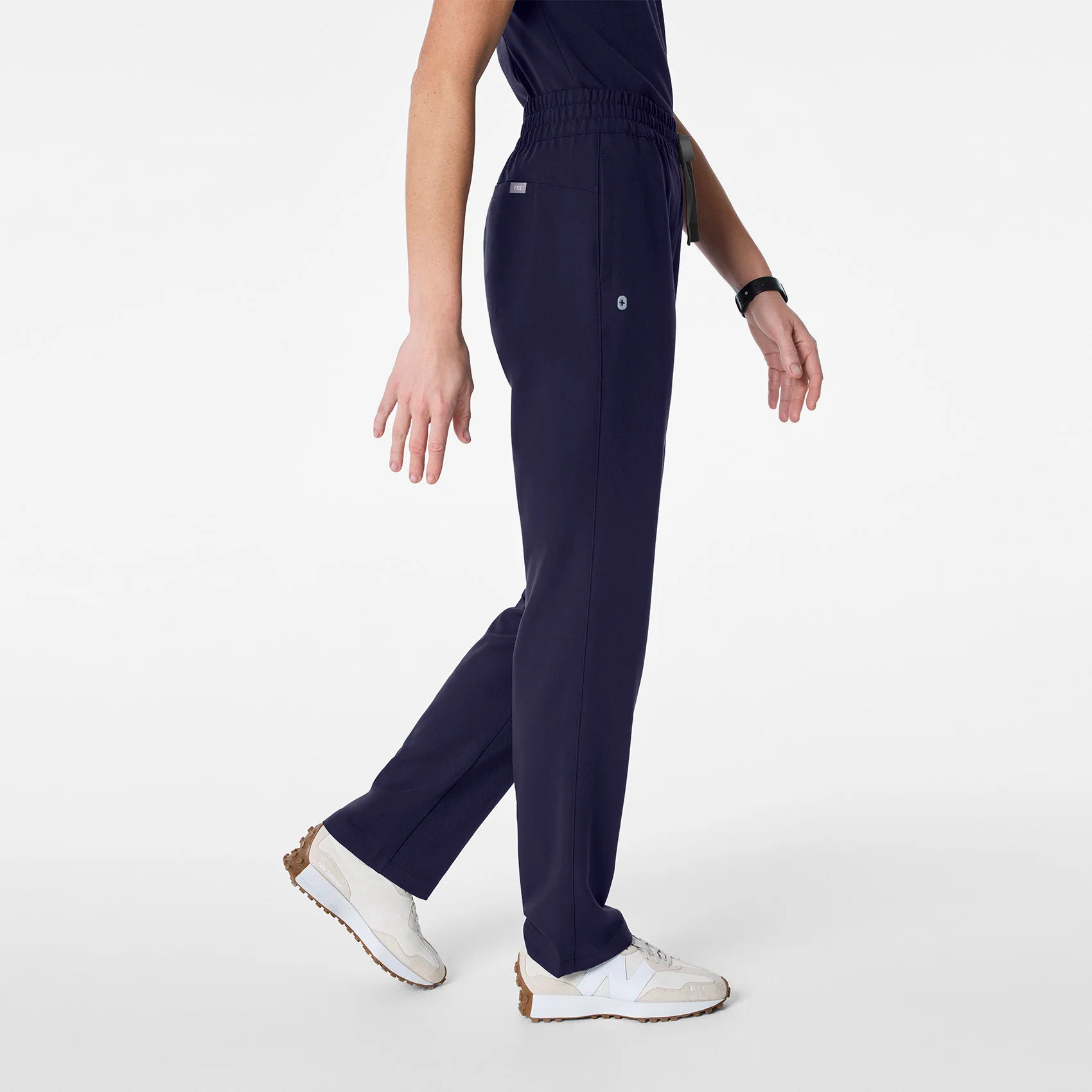 women's Navy High Waisted Salida Straight Leg - Scrub Pant - Image 3