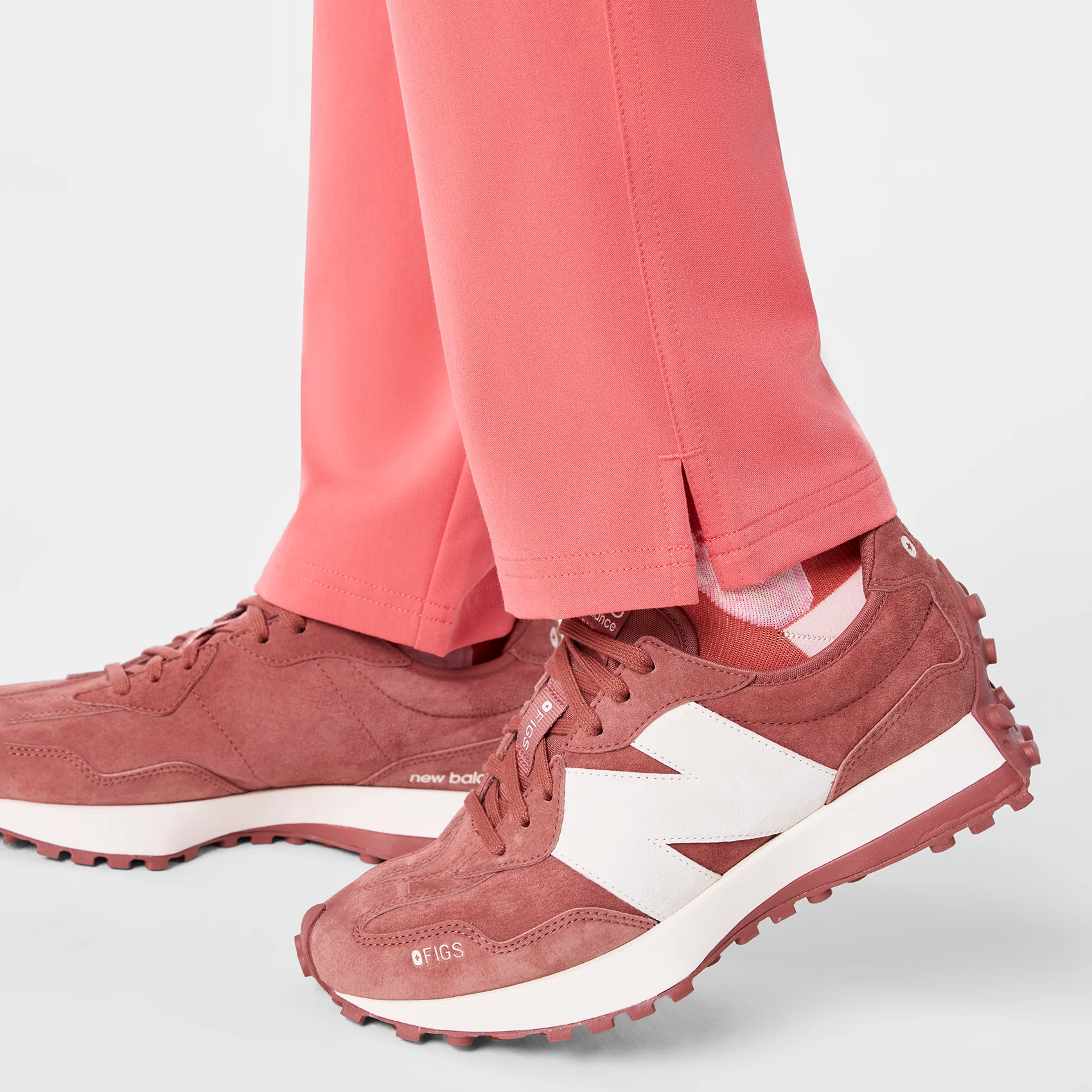 women's Pulmonary Pink High Waisted Yola - Tall Skinny Scrub Pant™ - Image 9