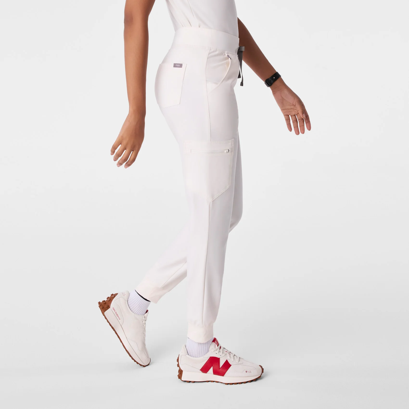 women's Off White High Waisted Zamora - Petite Jogger Scrub Pant™ - Image 3